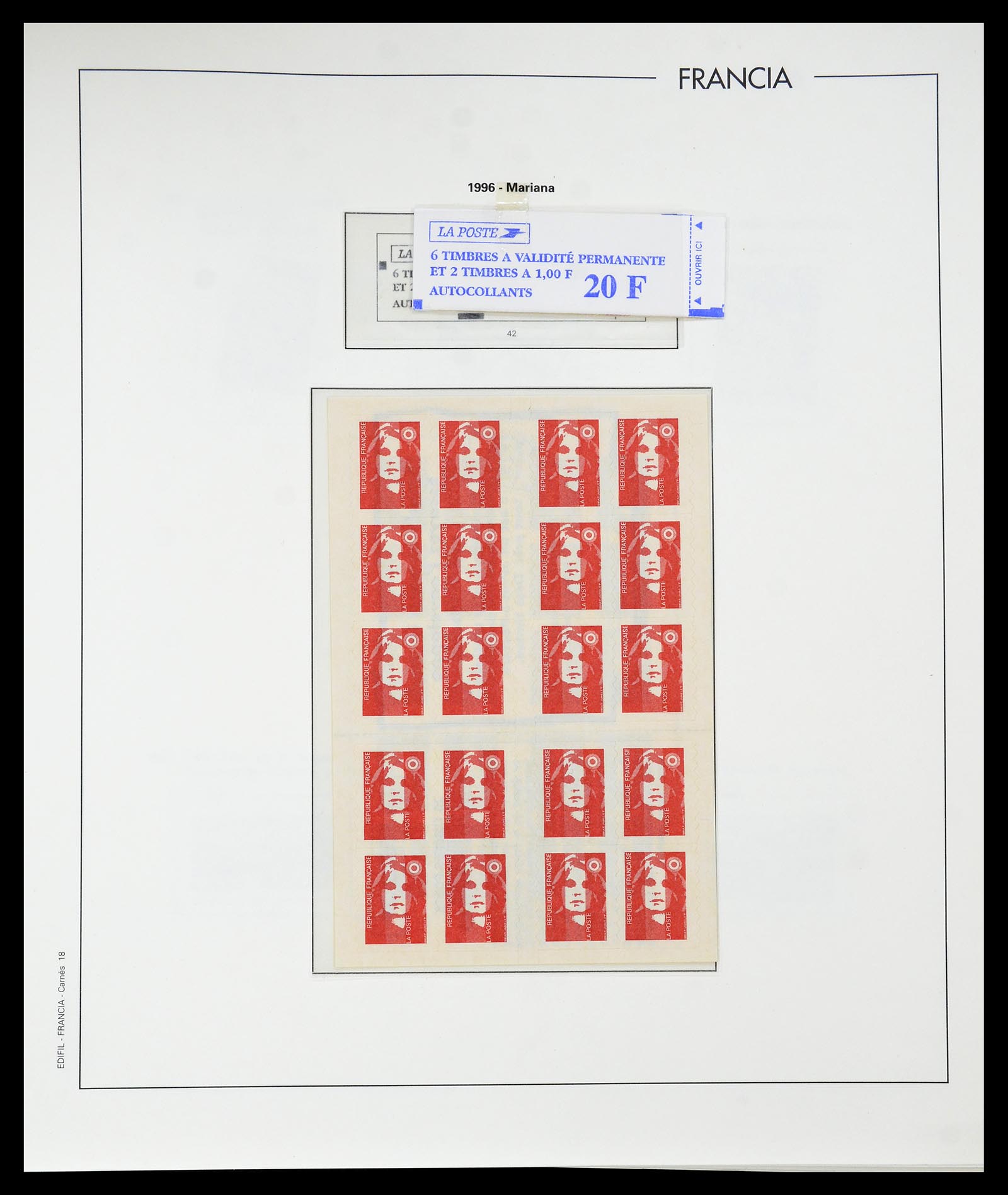 34755 354 - Postzegelverzameling 34755 Frankrijk 1900-2000.