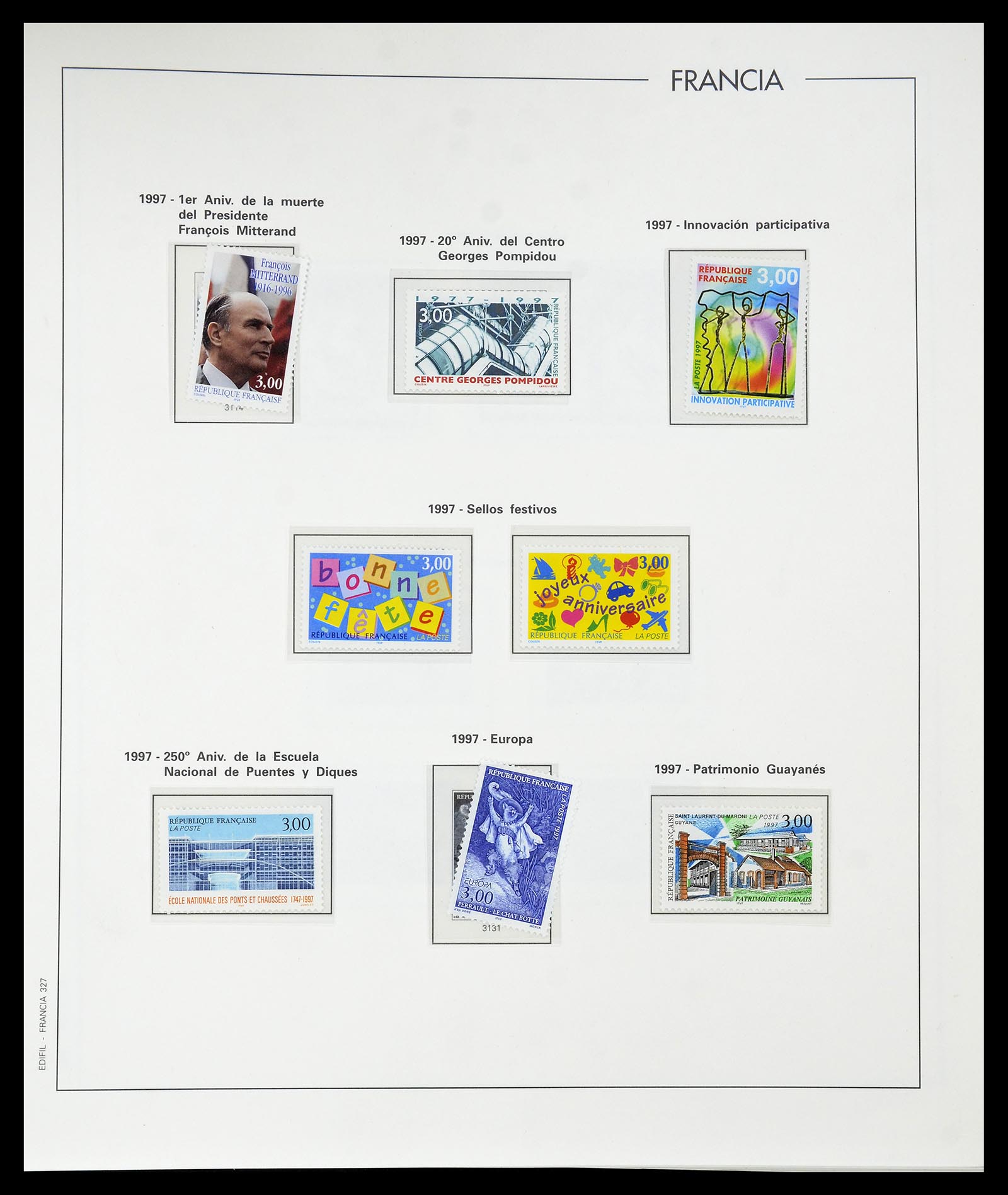 34755 355 - Postzegelverzameling 34755 Frankrijk 1900-2000.