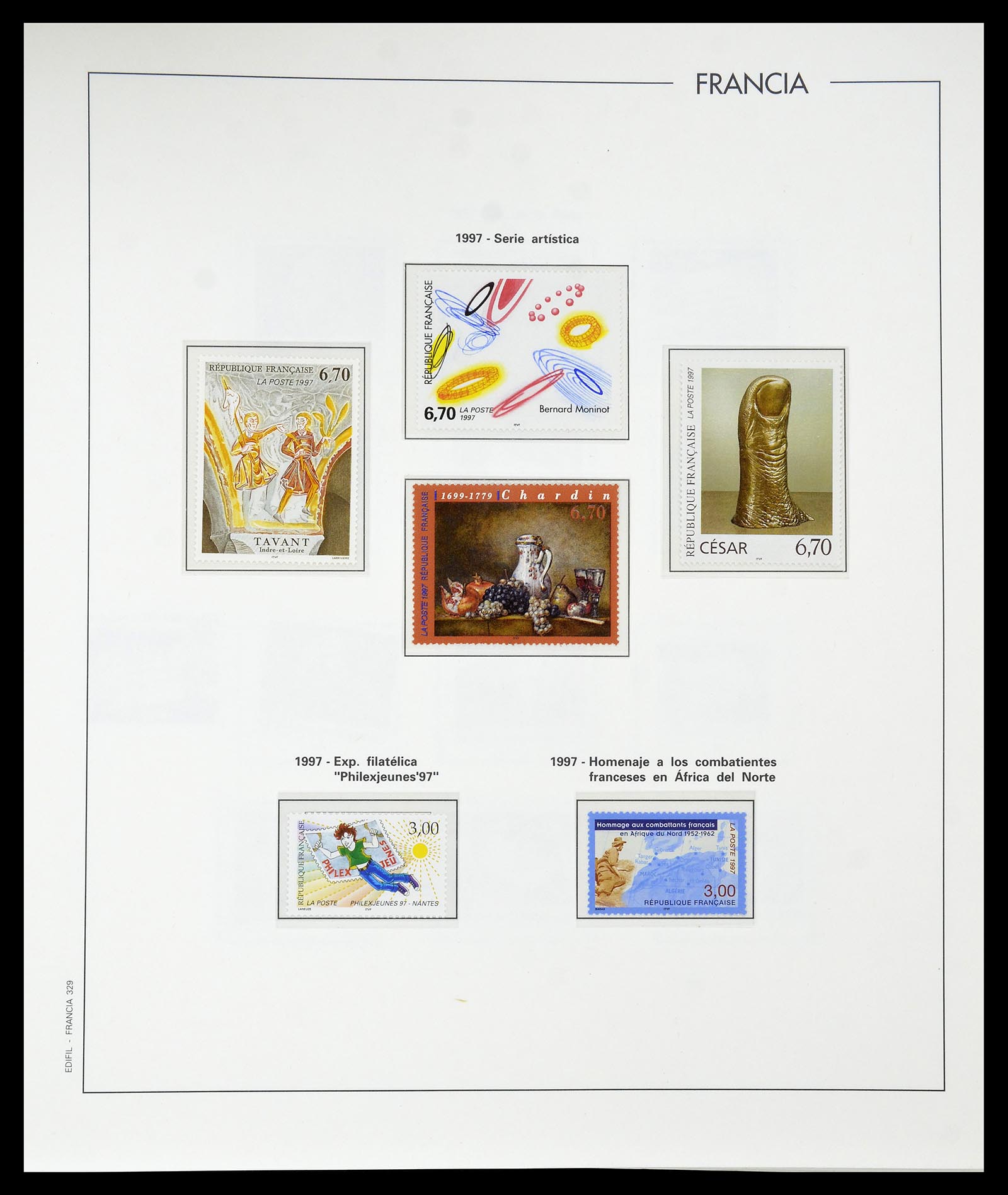 34755 357 - Postzegelverzameling 34755 Frankrijk 1900-2000.