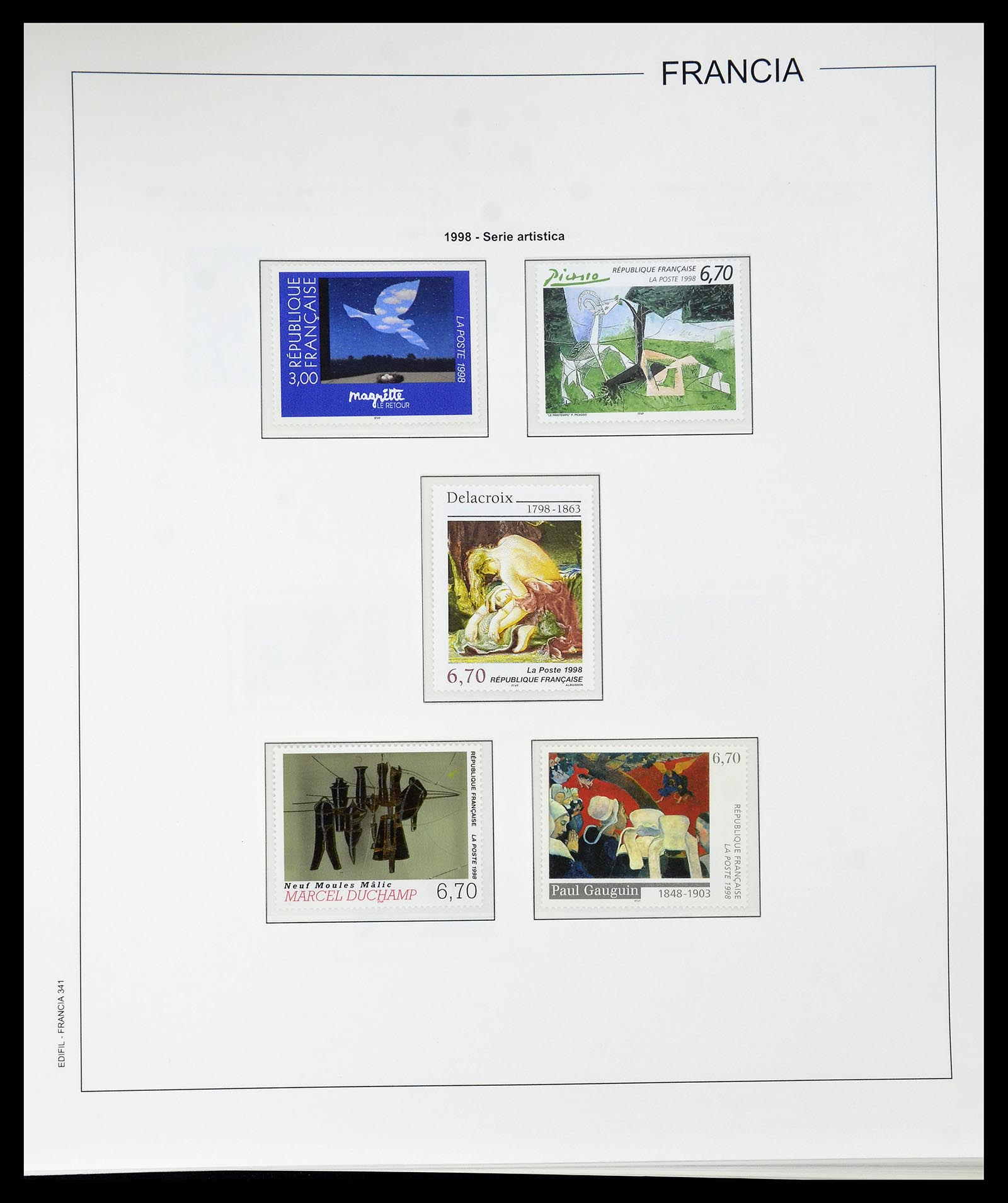 34755 373 - Postzegelverzameling 34755 Frankrijk 1900-2000.