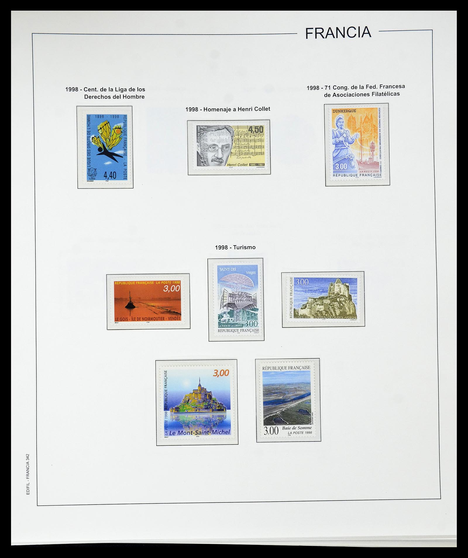 34755 374 - Stamp Collection 34755 France 1900-2000.