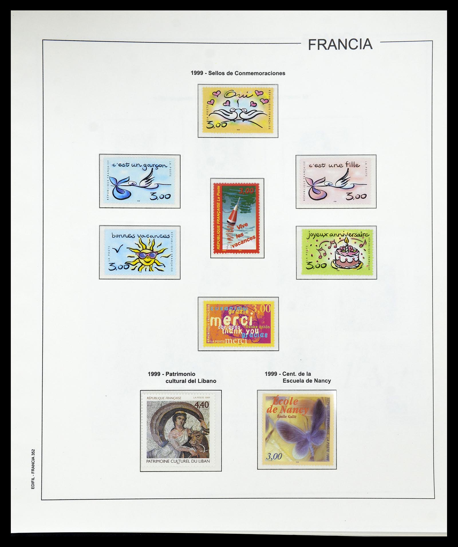 34755 389 - Postzegelverzameling 34755 Frankrijk 1900-2000.