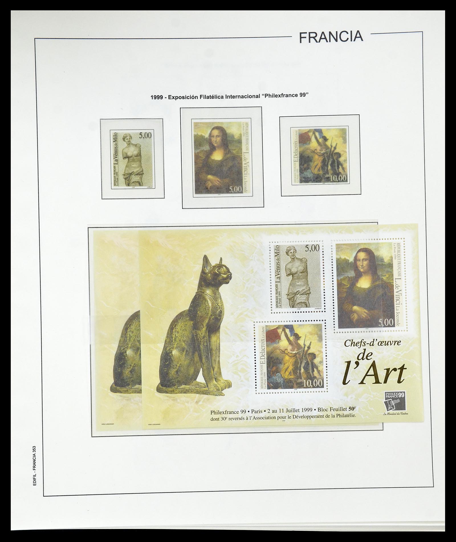 34755 390 - Postzegelverzameling 34755 Frankrijk 1900-2000.