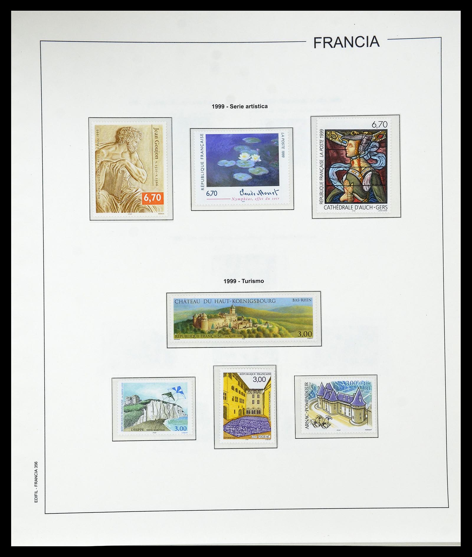 34755 393 - Postzegelverzameling 34755 Frankrijk 1900-2000.
