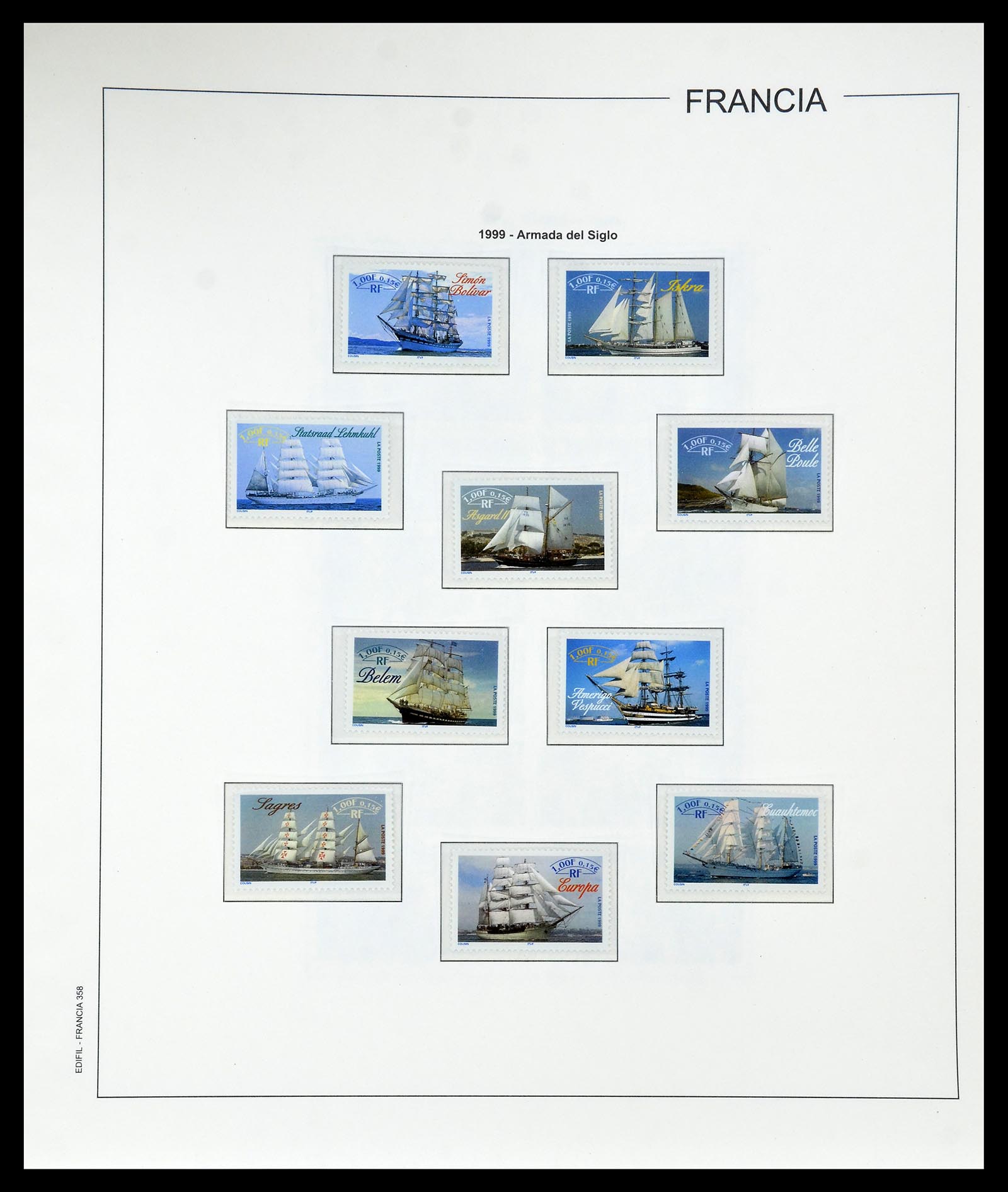 34755 395 - Postzegelverzameling 34755 Frankrijk 1900-2000.