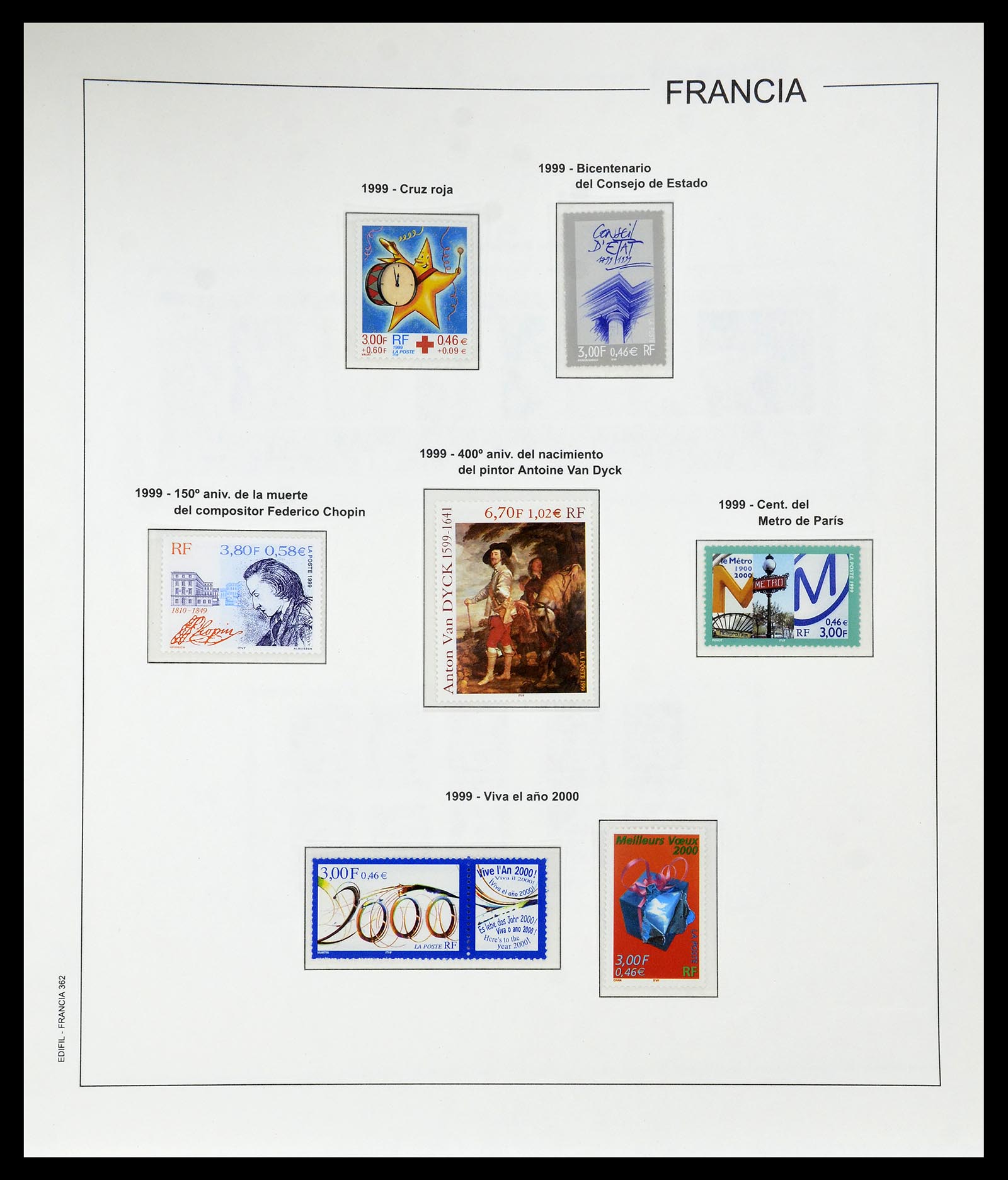 34755 399 - Postzegelverzameling 34755 Frankrijk 1900-2000.