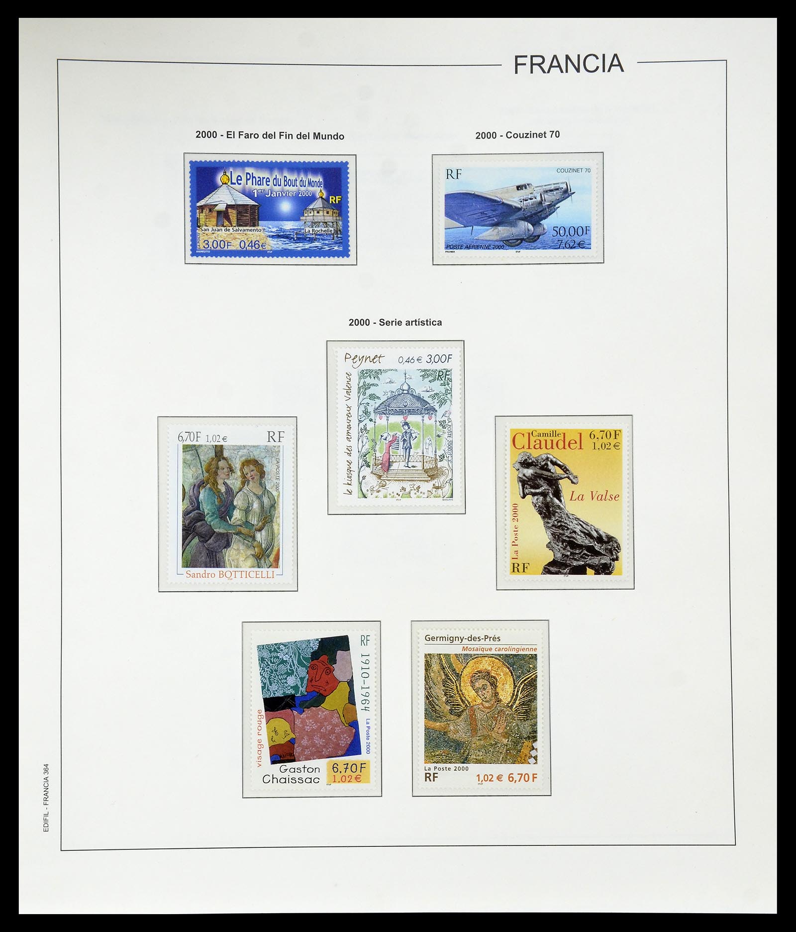 34755 404 - Postzegelverzameling 34755 Frankrijk 1900-2000.