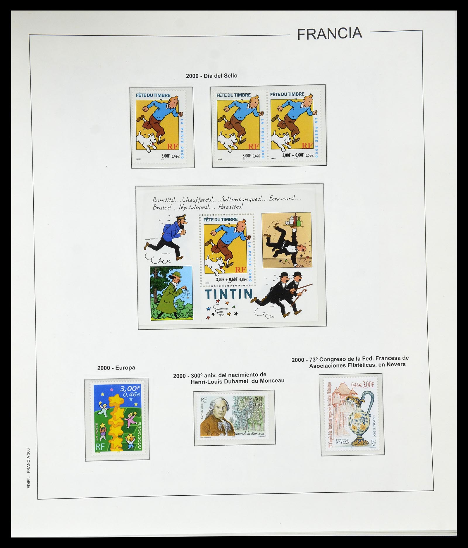 34755 406 - Postzegelverzameling 34755 Frankrijk 1900-2000.
