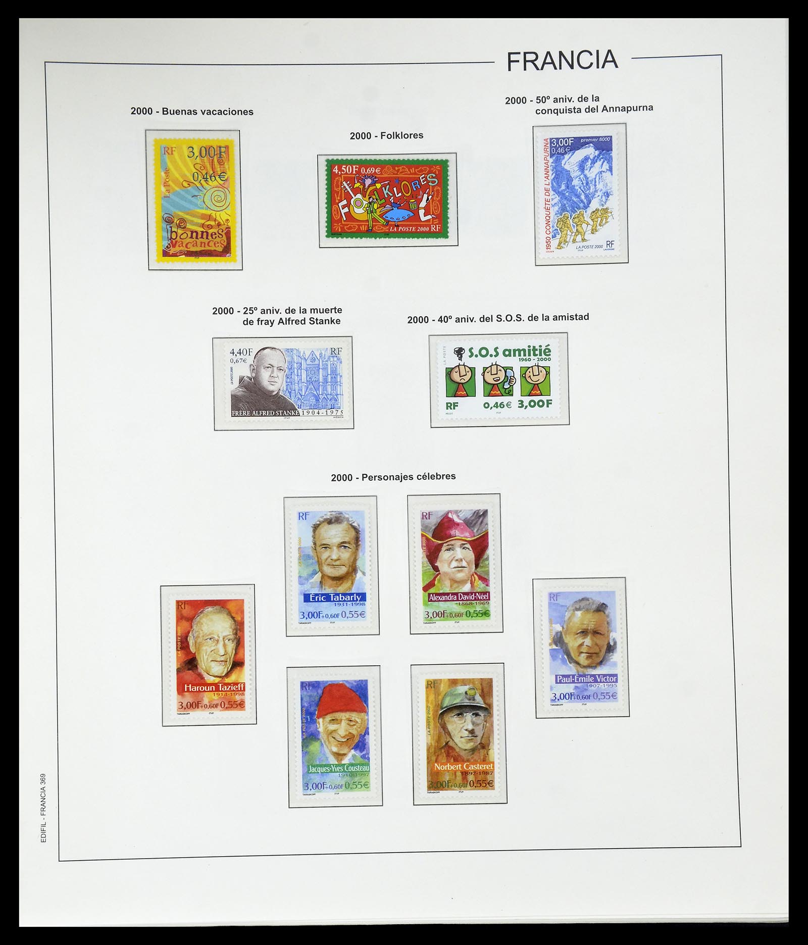 34755 409 - Postzegelverzameling 34755 Frankrijk 1900-2000.
