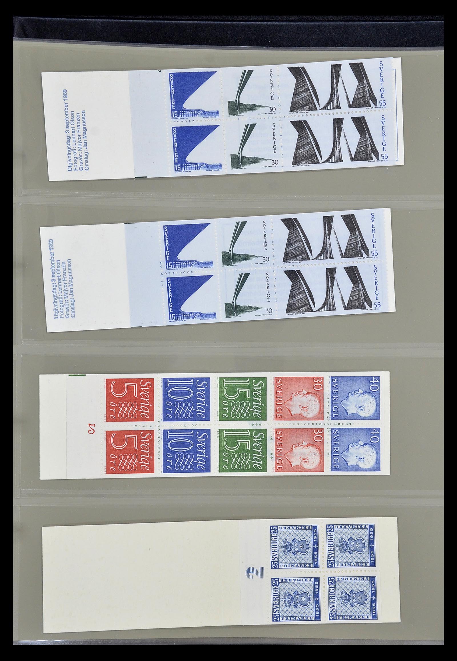 34760 026 - Postzegelverzameling 34760 Zweden postzegelboekjes 1945-1973.