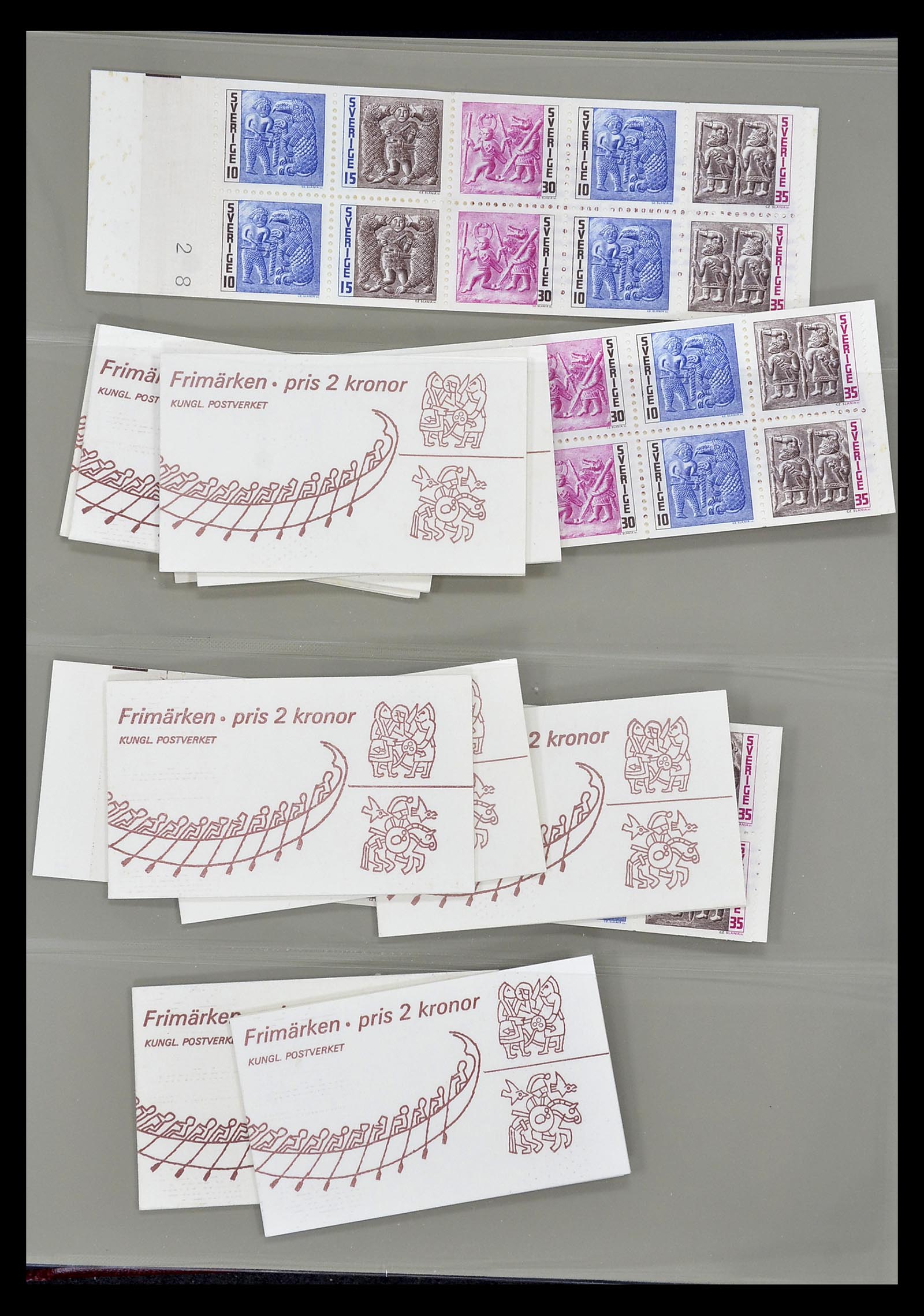 34760 029 - Postzegelverzameling 34760 Zweden postzegelboekjes 1945-1973.