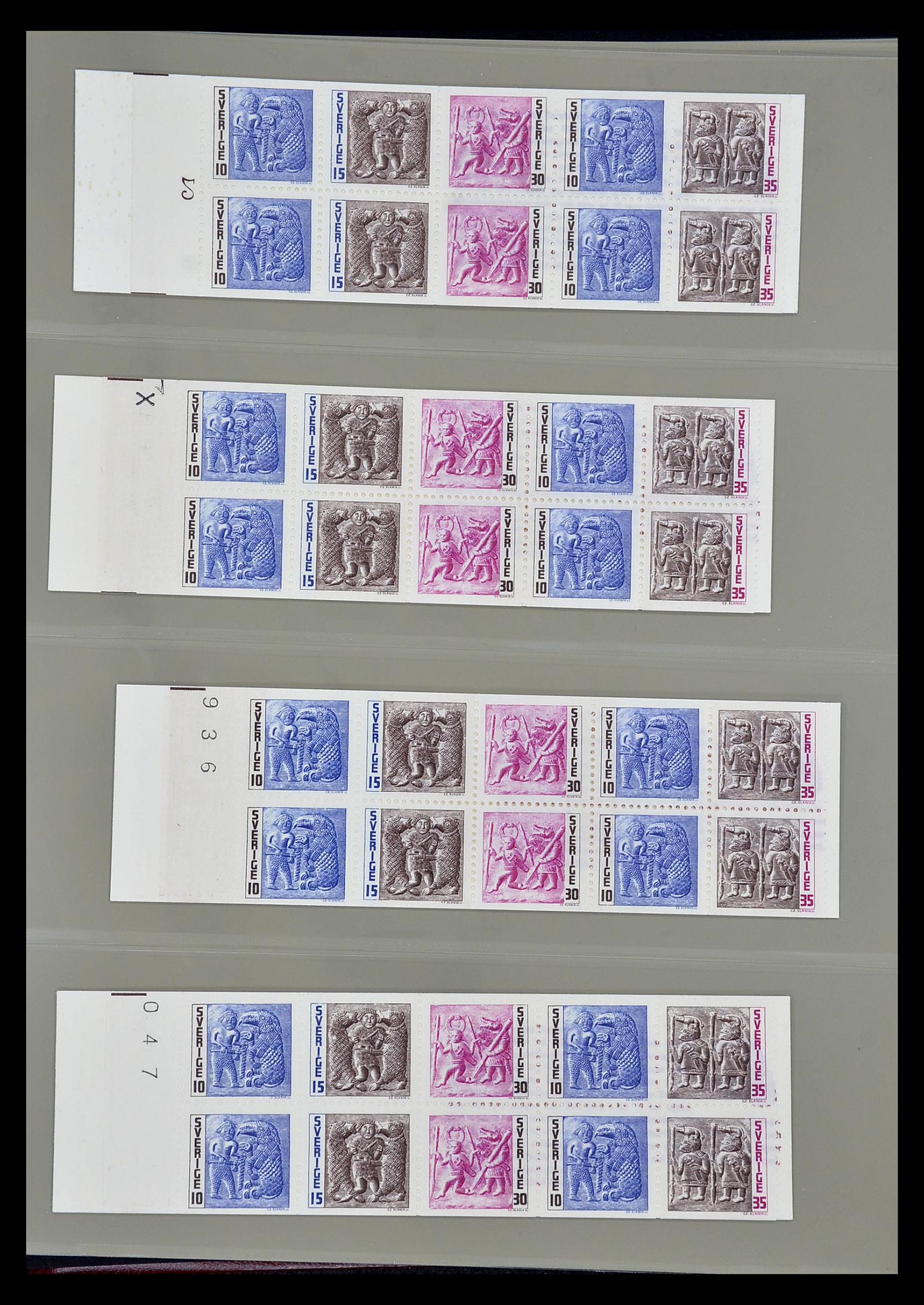 34760 030 - Stamp Collection 34760 Sweden stamp booklets 1945-1973.