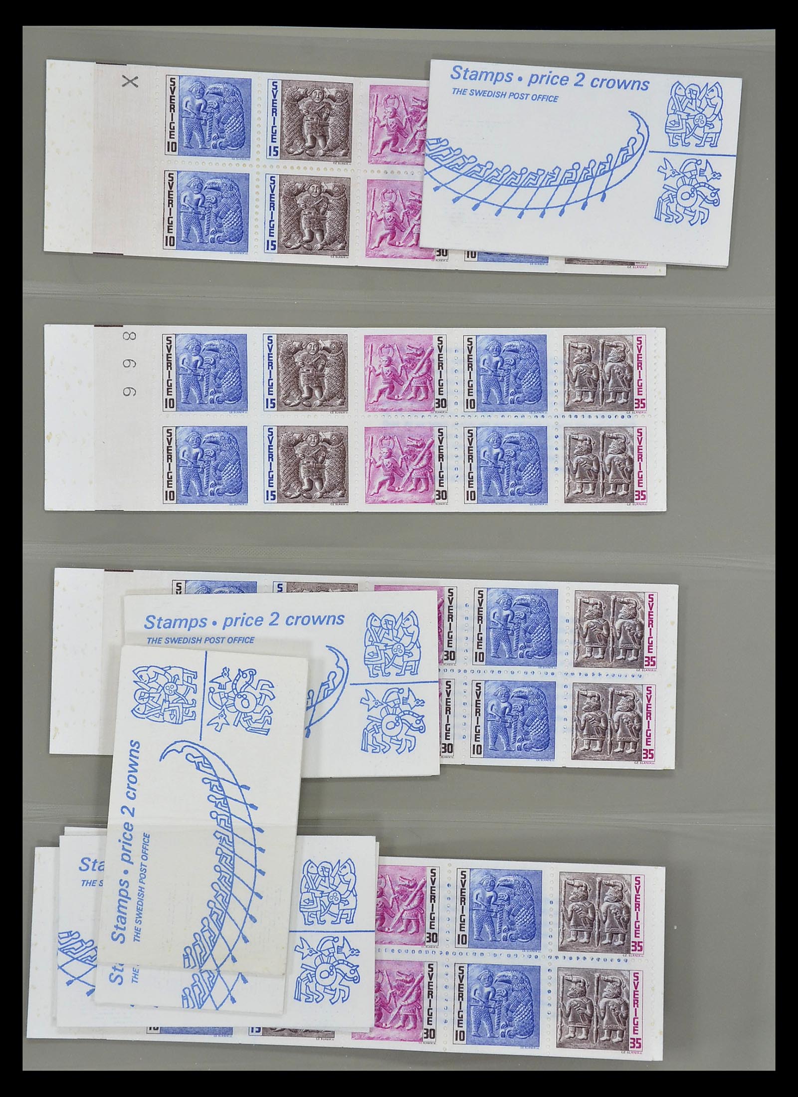 34760 031 - Stamp Collection 34760 Sweden stamp booklets 1945-1973.