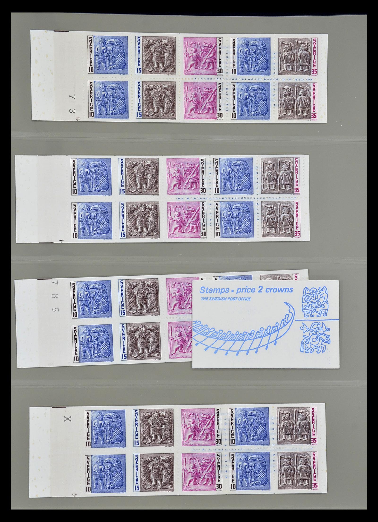 34760 032 - Postzegelverzameling 34760 Zweden postzegelboekjes 1945-1973.