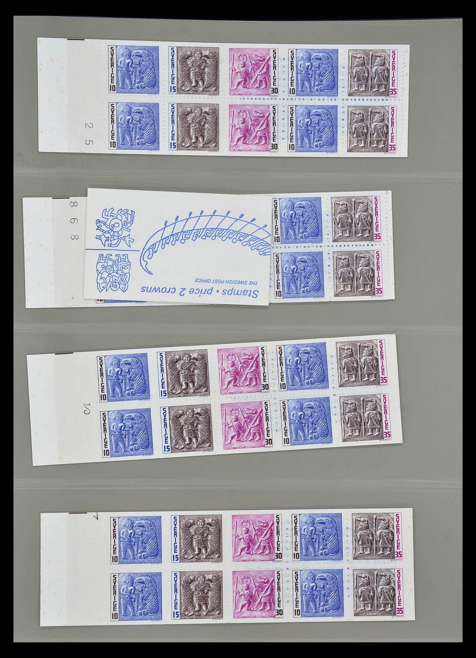 34760 033 - Postzegelverzameling 34760 Zweden postzegelboekjes 1945-1973.
