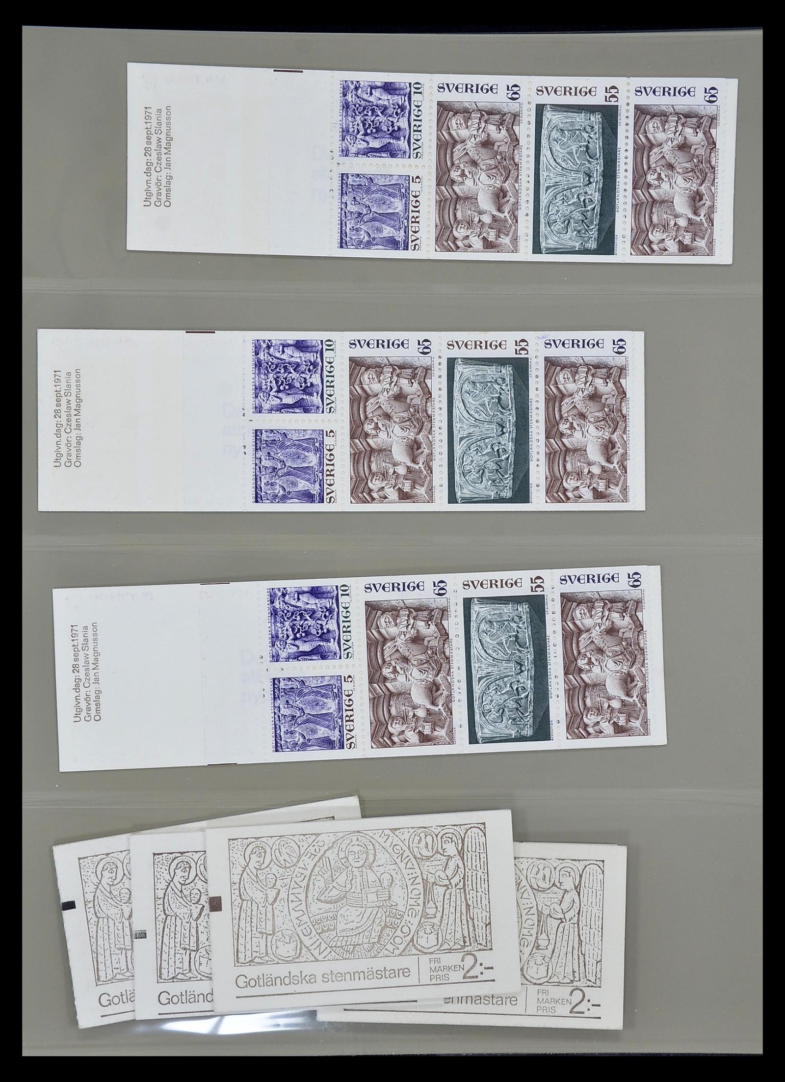 34760 034 - Postzegelverzameling 34760 Zweden postzegelboekjes 1945-1973.