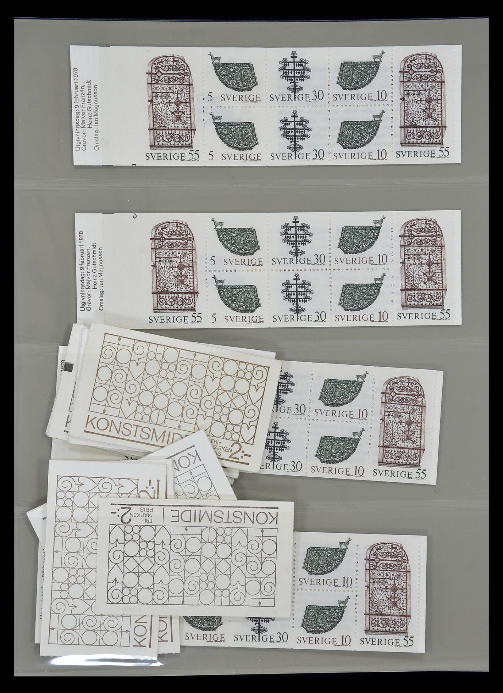 34760 035 - Stamp Collection 34760 Sweden stamp booklets 1945-1973.