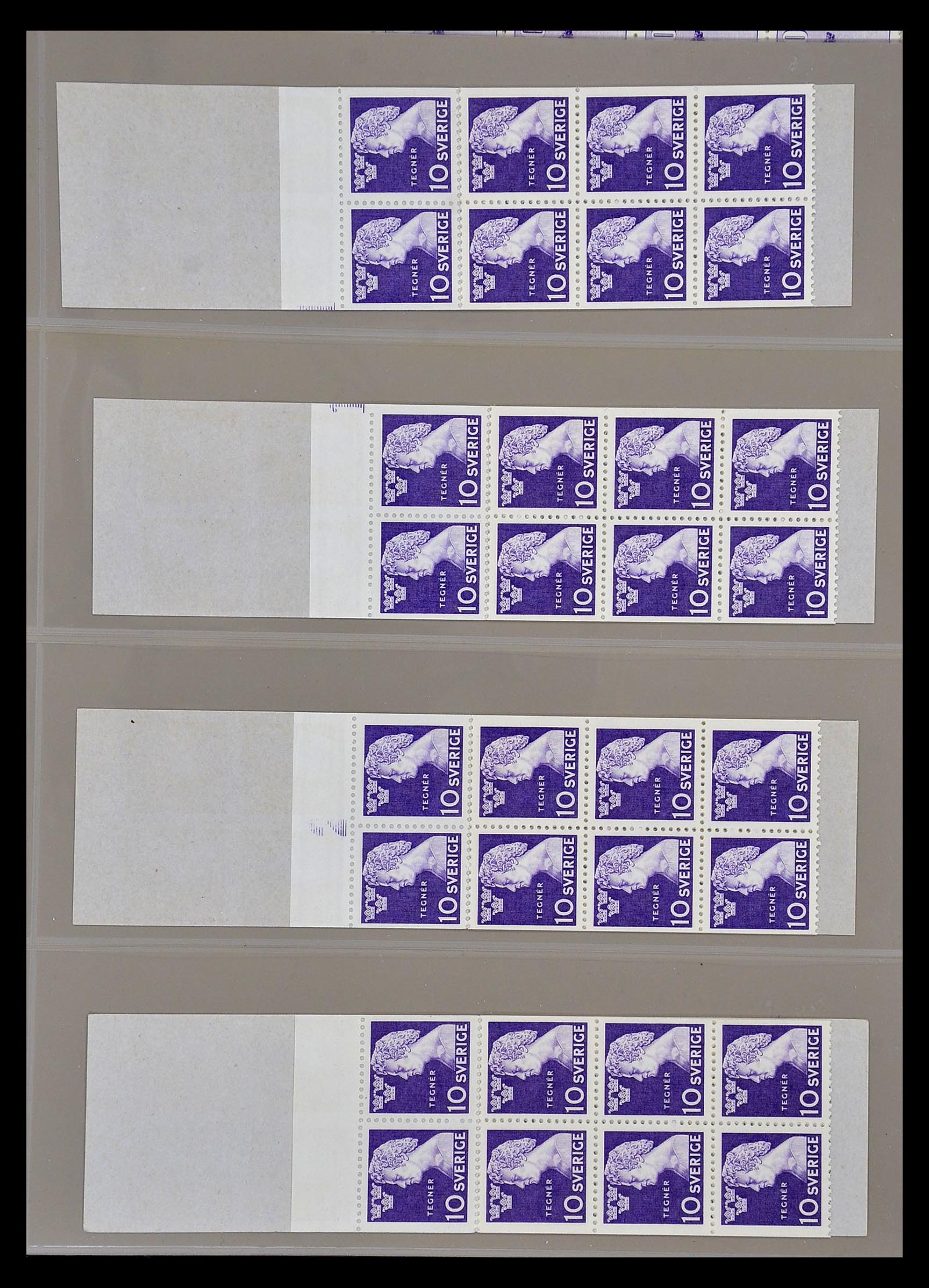 34760 042 - Postzegelverzameling 34760 Zweden postzegelboekjes 1945-1973.
