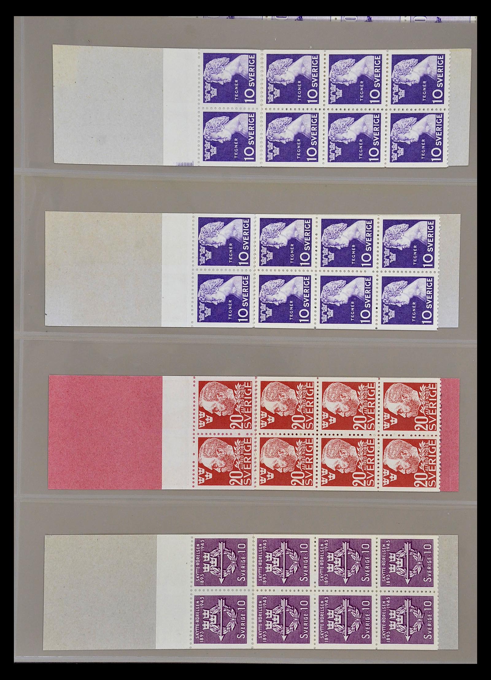 34760 043 - Stamp Collection 34760 Sweden stamp booklets 1945-1973.