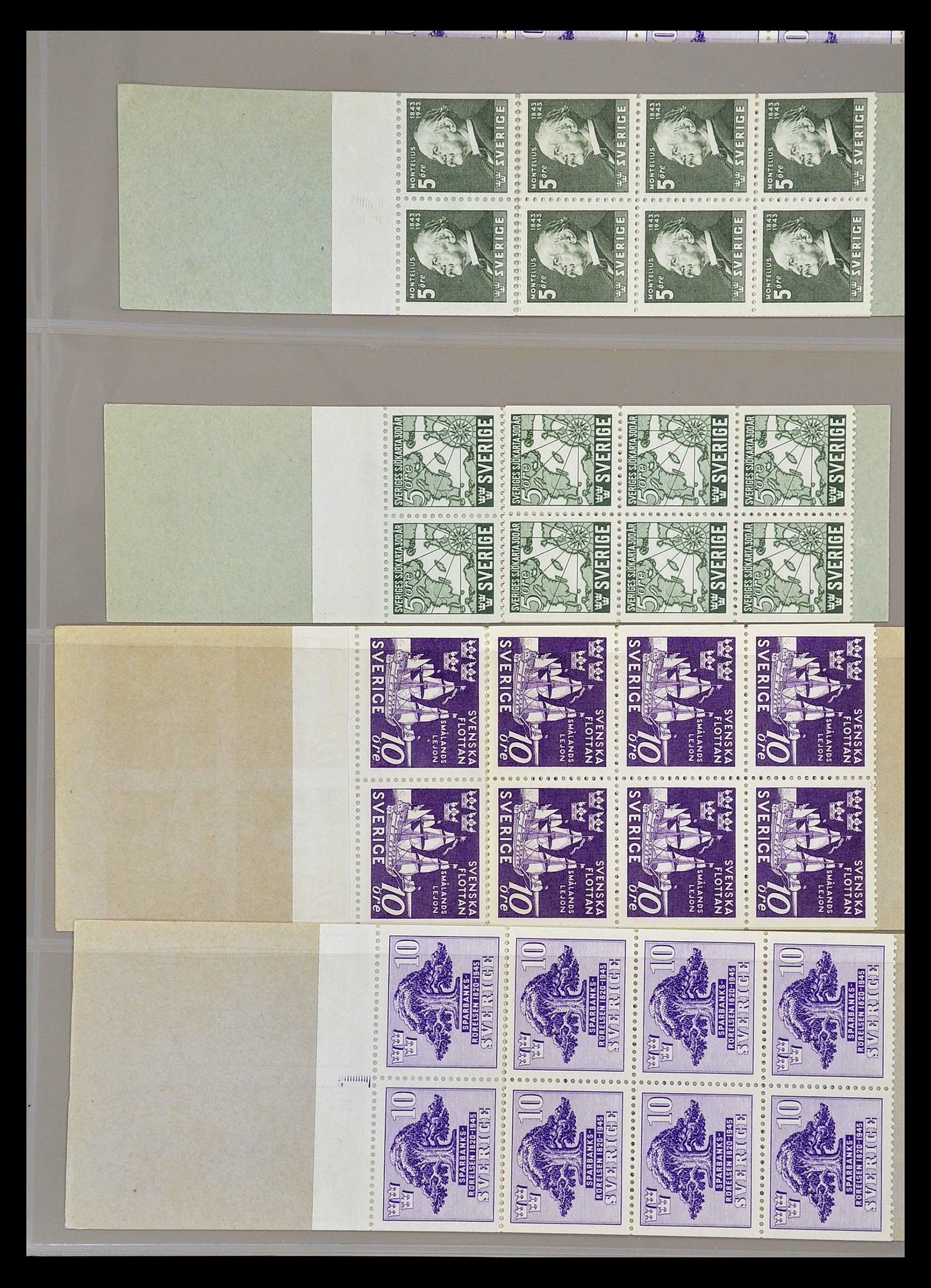 34760 044 - Postzegelverzameling 34760 Zweden postzegelboekjes 1945-1973.