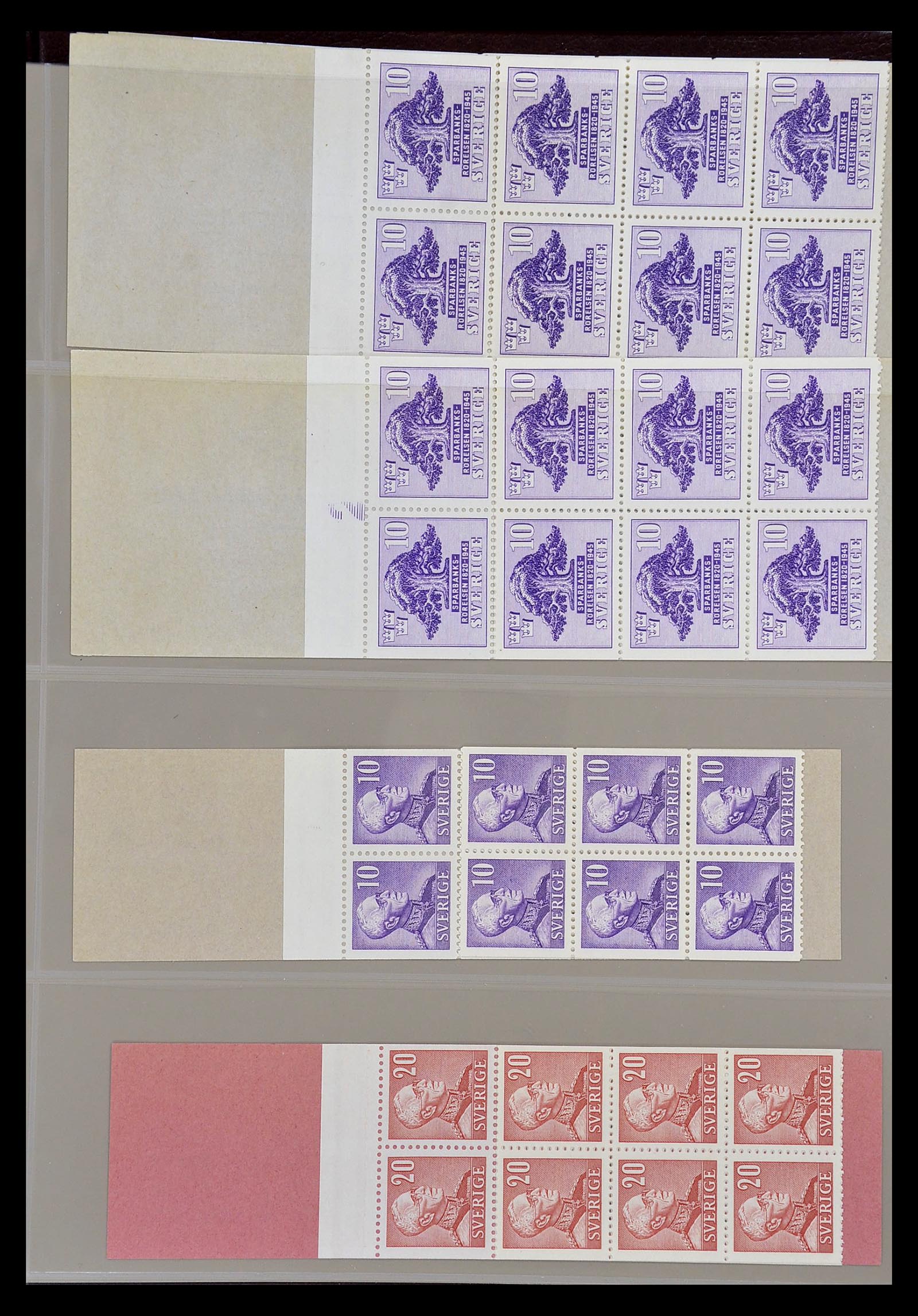 34760 045 - Postzegelverzameling 34760 Zweden postzegelboekjes 1945-1973.