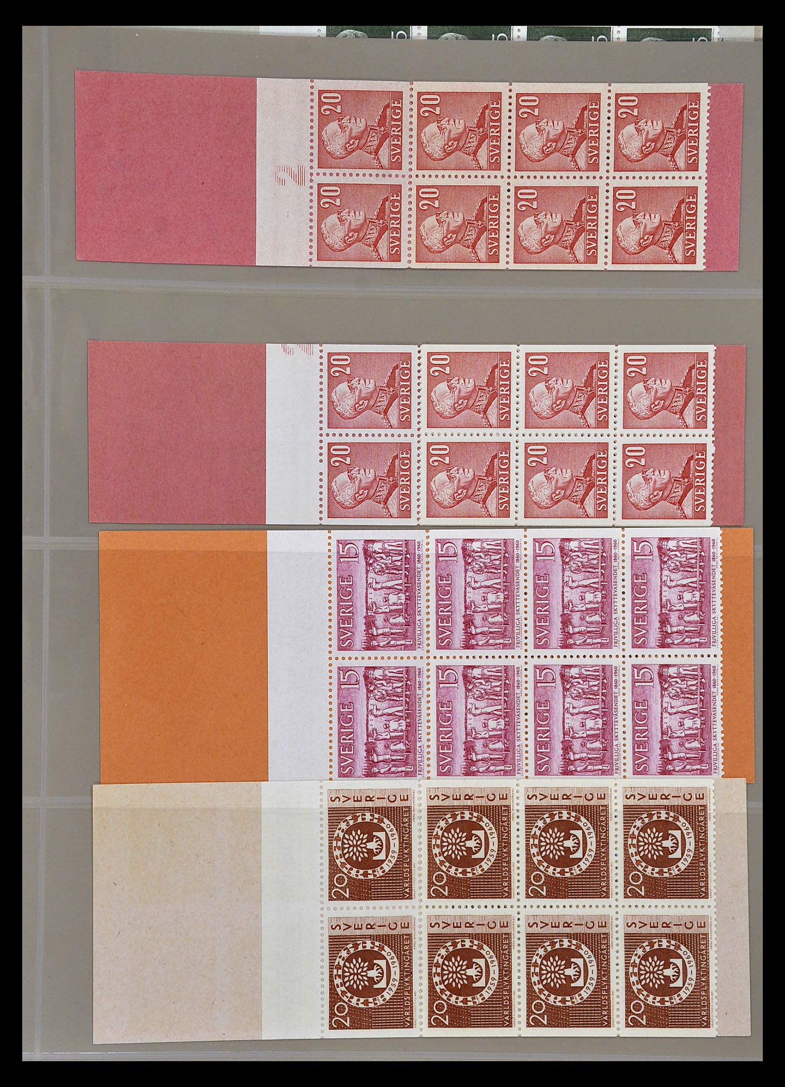34760 046 - Postzegelverzameling 34760 Zweden postzegelboekjes 1945-1973.