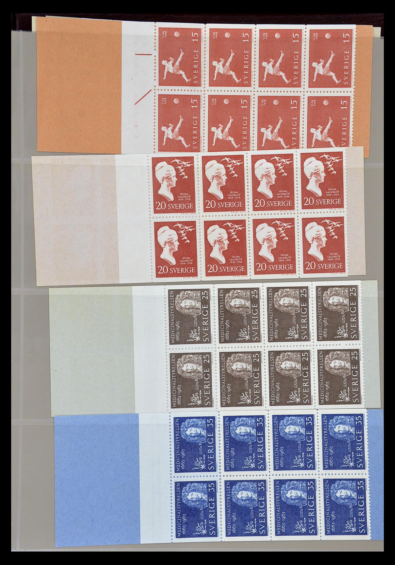 34760 048 - Postzegelverzameling 34760 Zweden postzegelboekjes 1945-1973.