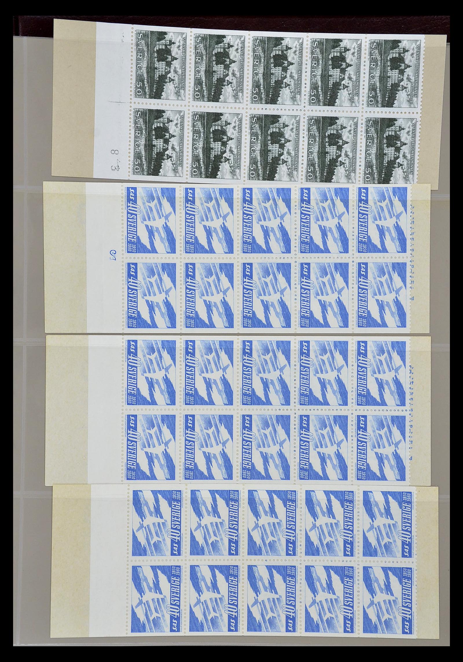 34760 050 - Stamp Collection 34760 Sweden stamp booklets 1945-1973.