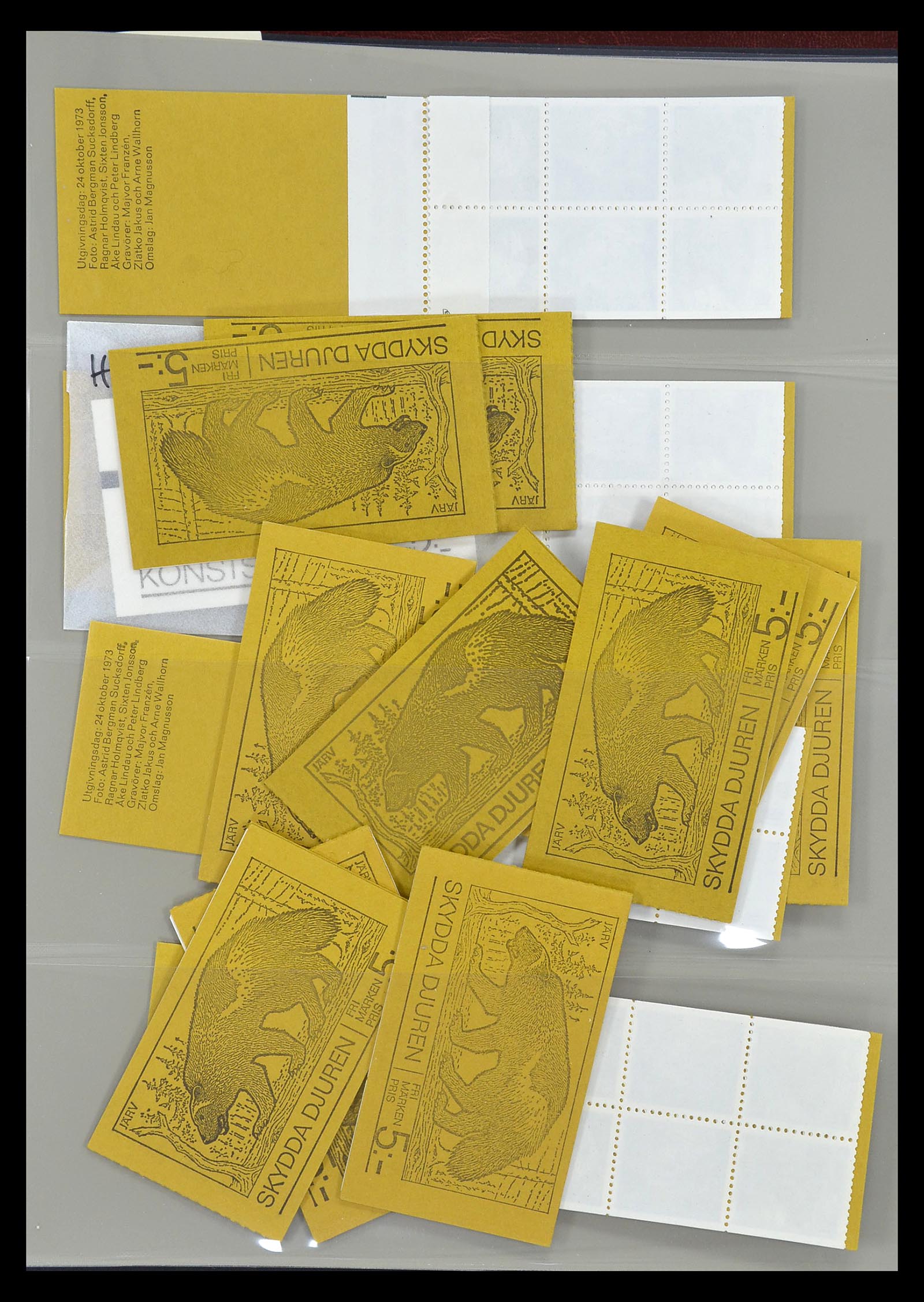 34760 052 - Postzegelverzameling 34760 Zweden postzegelboekjes 1945-1973.