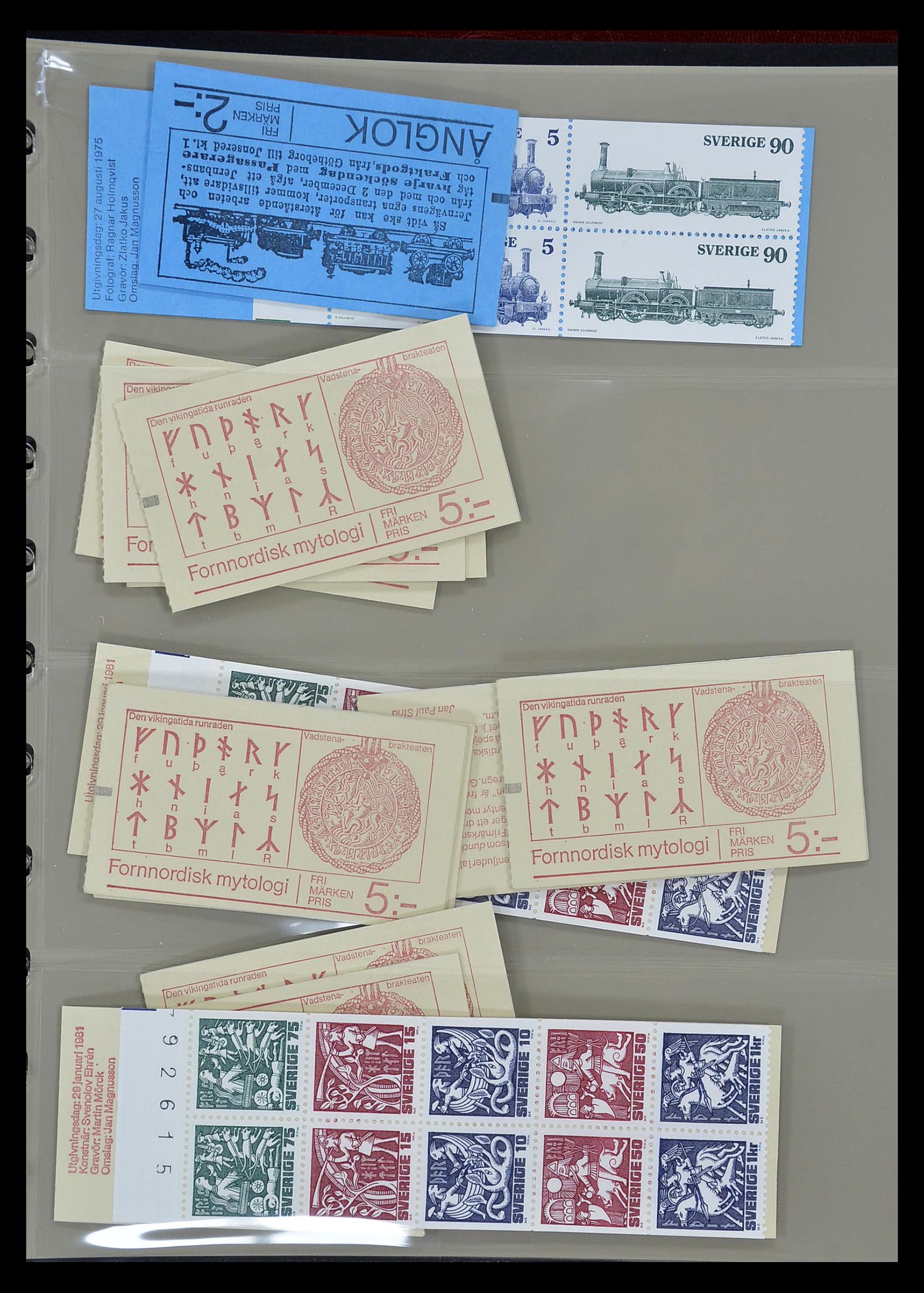 34760 056 - Postzegelverzameling 34760 Zweden postzegelboekjes 1945-1973.