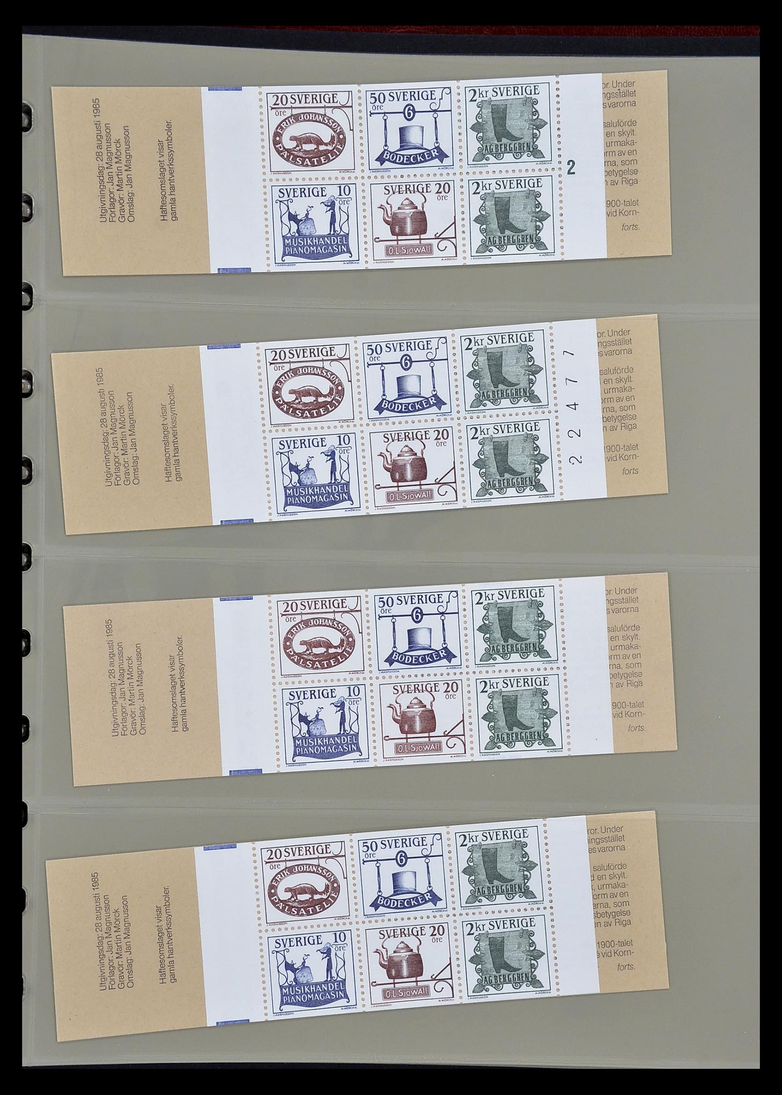 34760 057 - Postzegelverzameling 34760 Zweden postzegelboekjes 1945-1973.