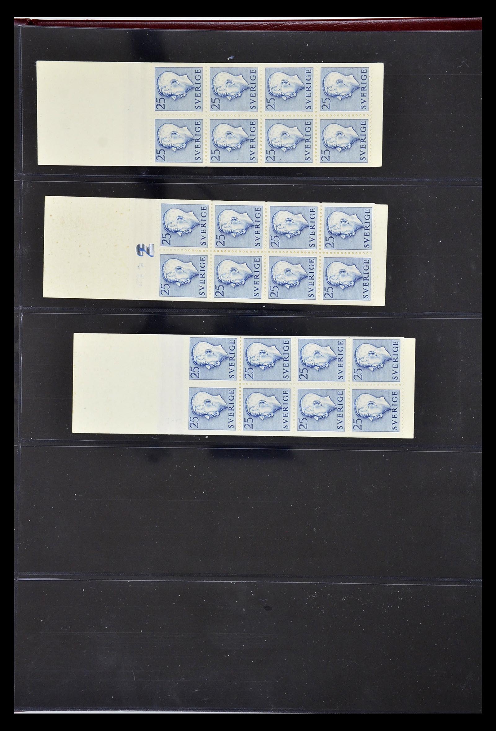 34760 059 - Postzegelverzameling 34760 Zweden postzegelboekjes 1945-1973.