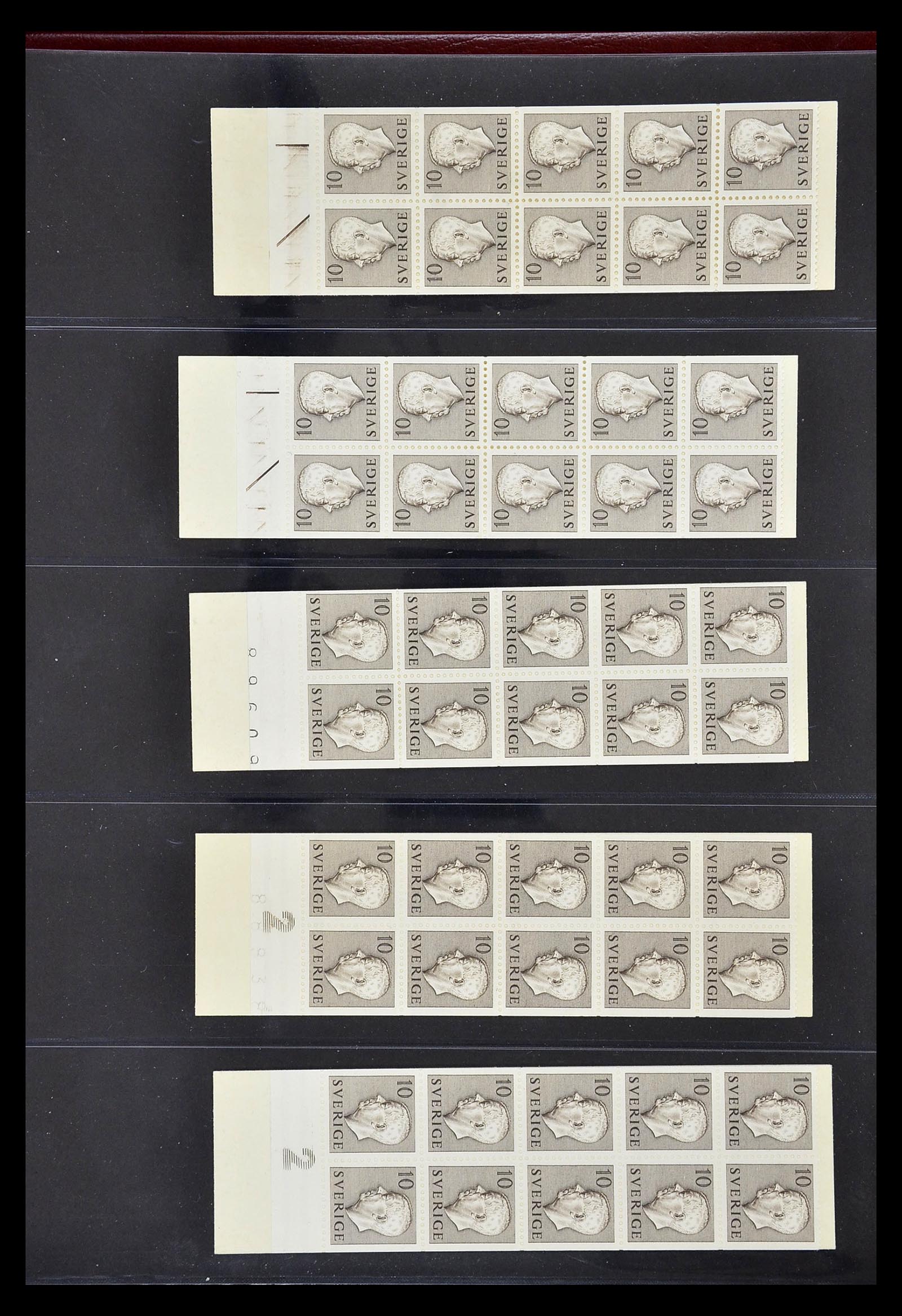 34760 062 - Postzegelverzameling 34760 Zweden postzegelboekjes 1945-1973.