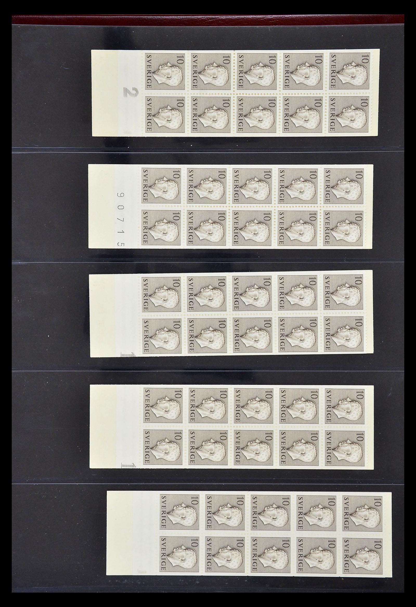 34760 063 - Postzegelverzameling 34760 Zweden postzegelboekjes 1945-1973.