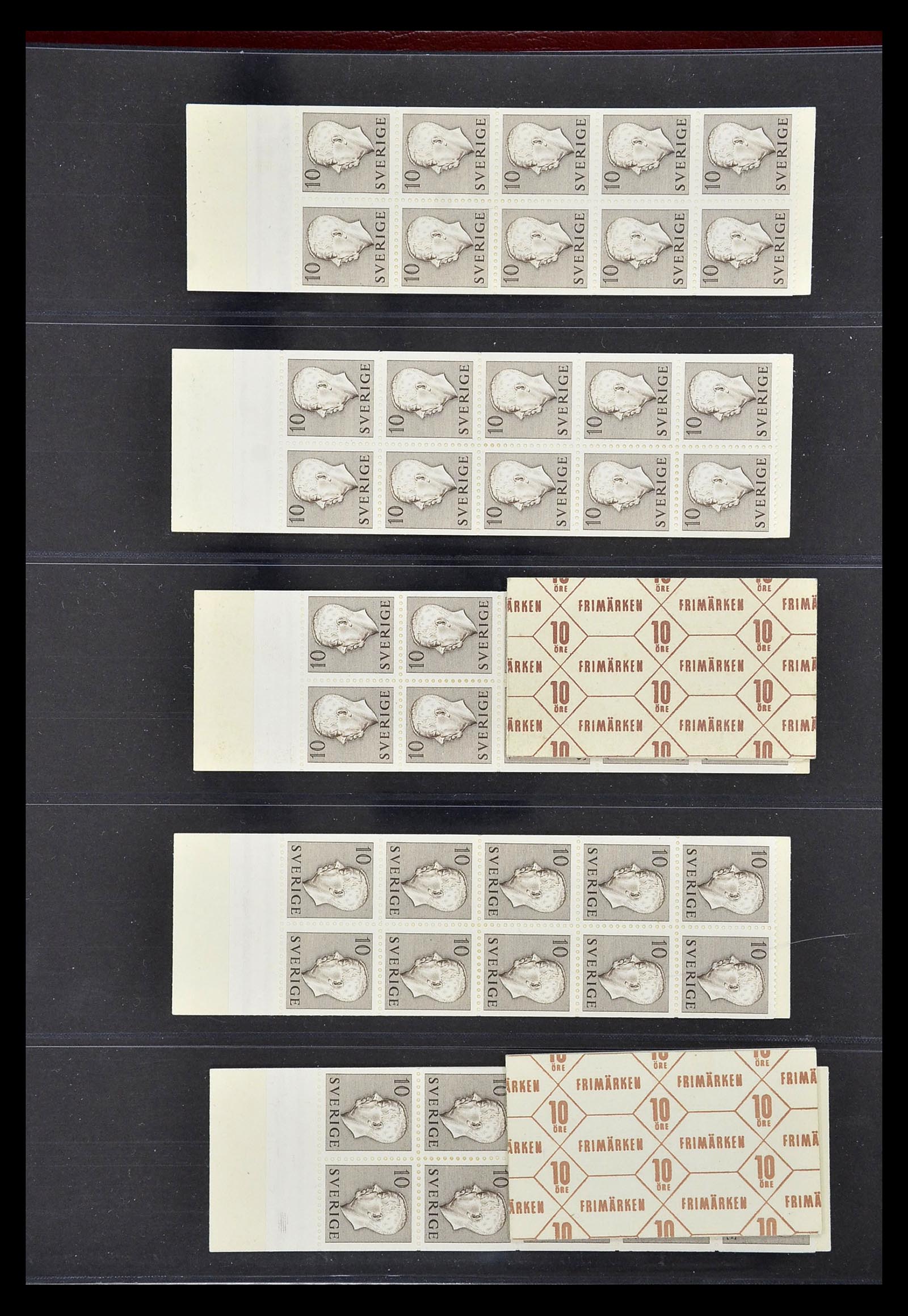 34760 064 - Stamp Collection 34760 Sweden stamp booklets 1945-1973.