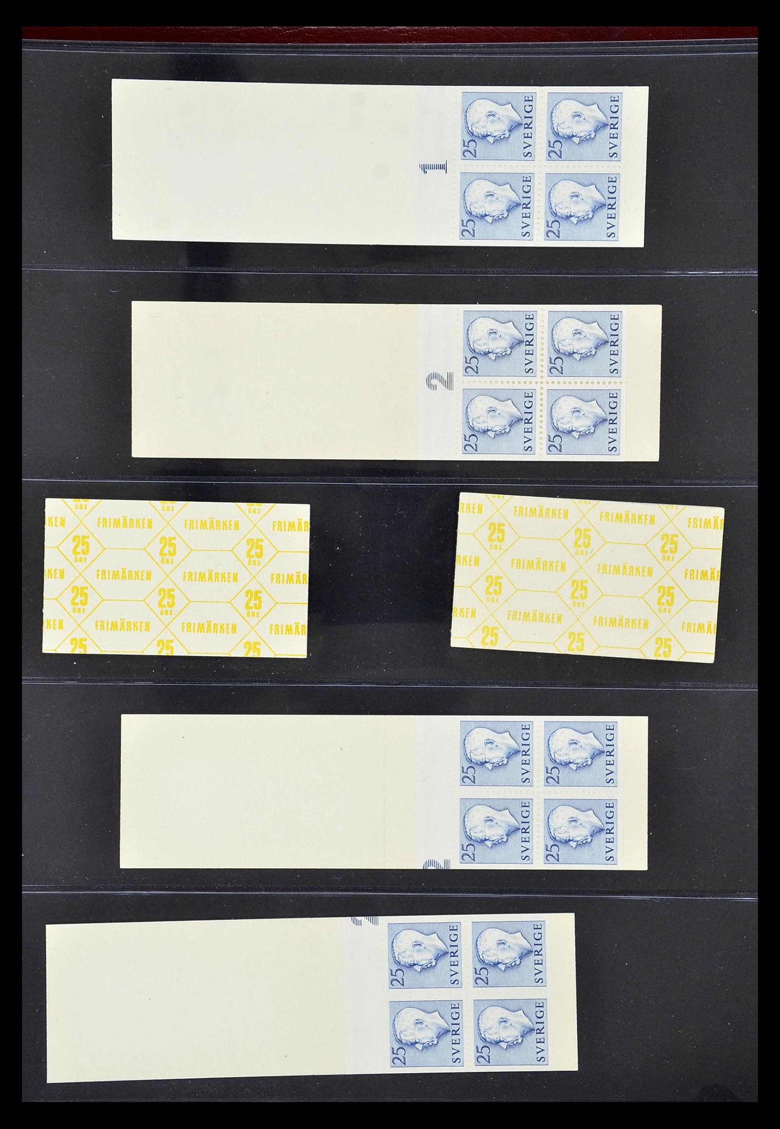 34760 067 - Postzegelverzameling 34760 Zweden postzegelboekjes 1945-1973.