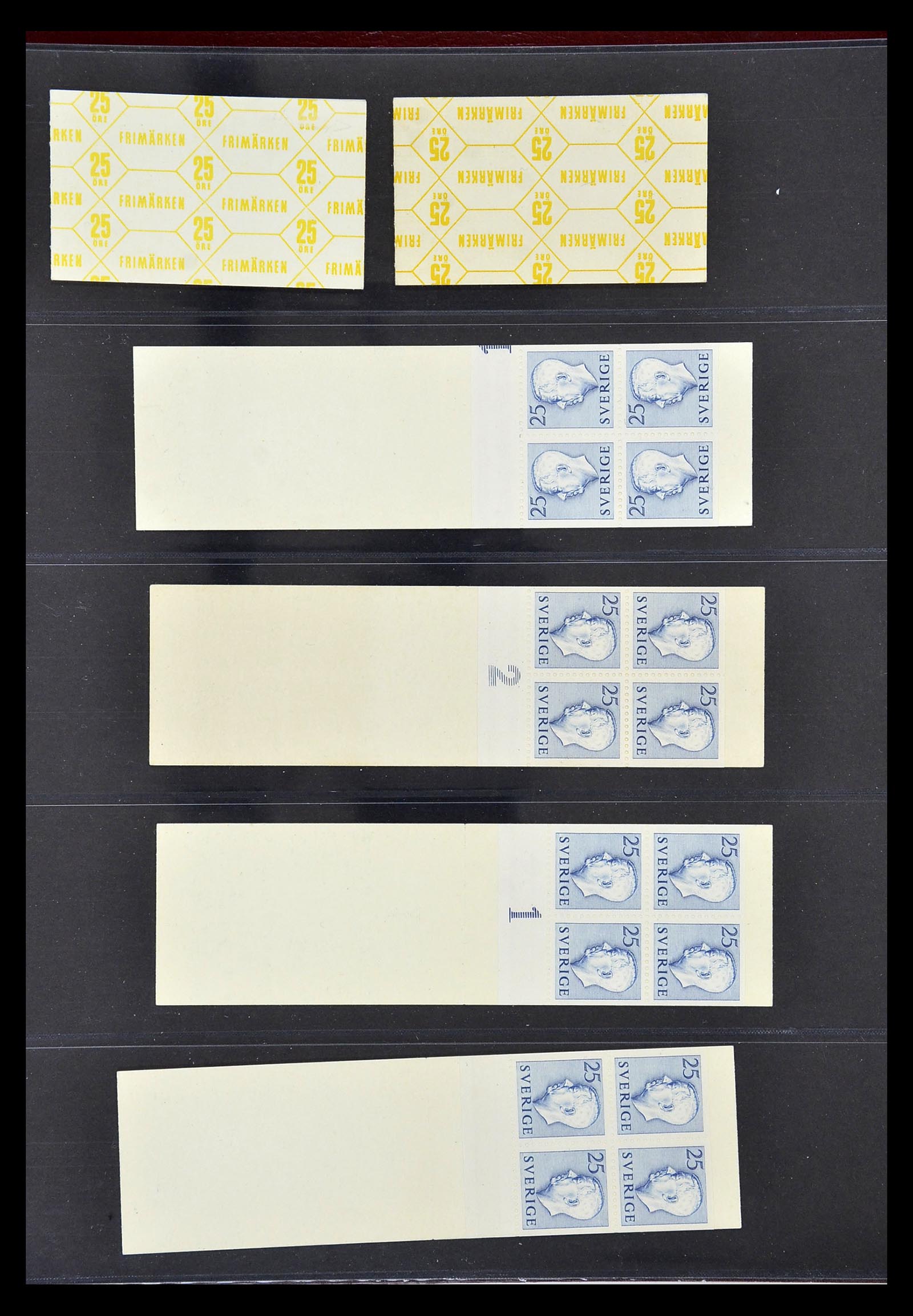 34760 068 - Postzegelverzameling 34760 Zweden postzegelboekjes 1945-1973.