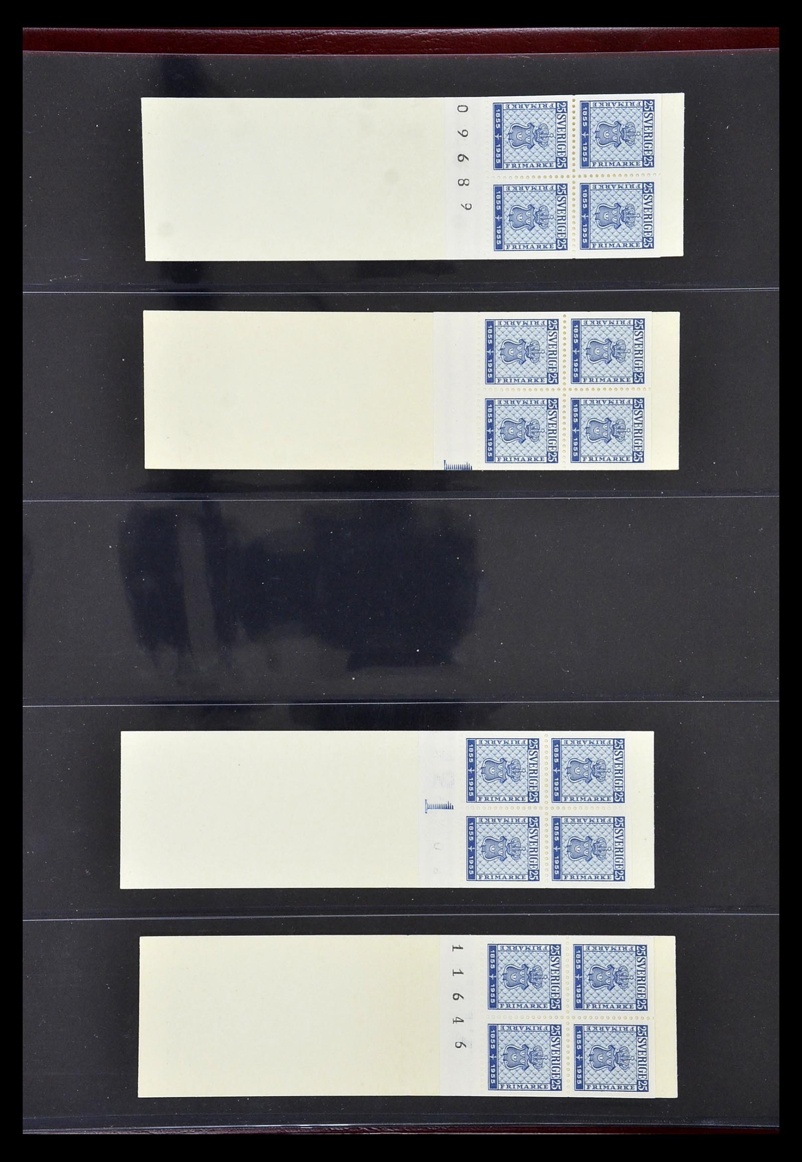 34760 073 - Postzegelverzameling 34760 Zweden postzegelboekjes 1945-1973.