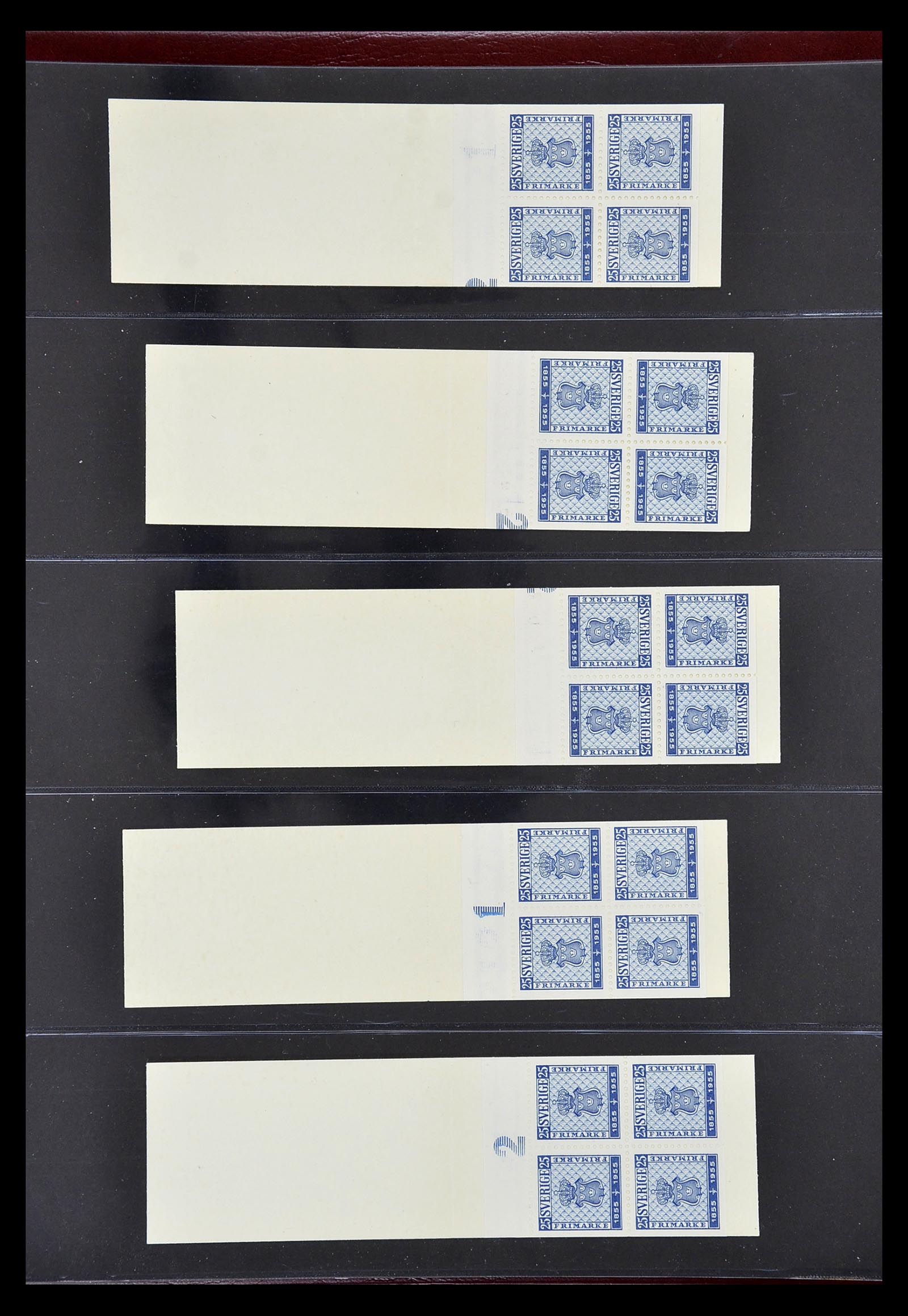 34760 074 - Postzegelverzameling 34760 Zweden postzegelboekjes 1945-1973.