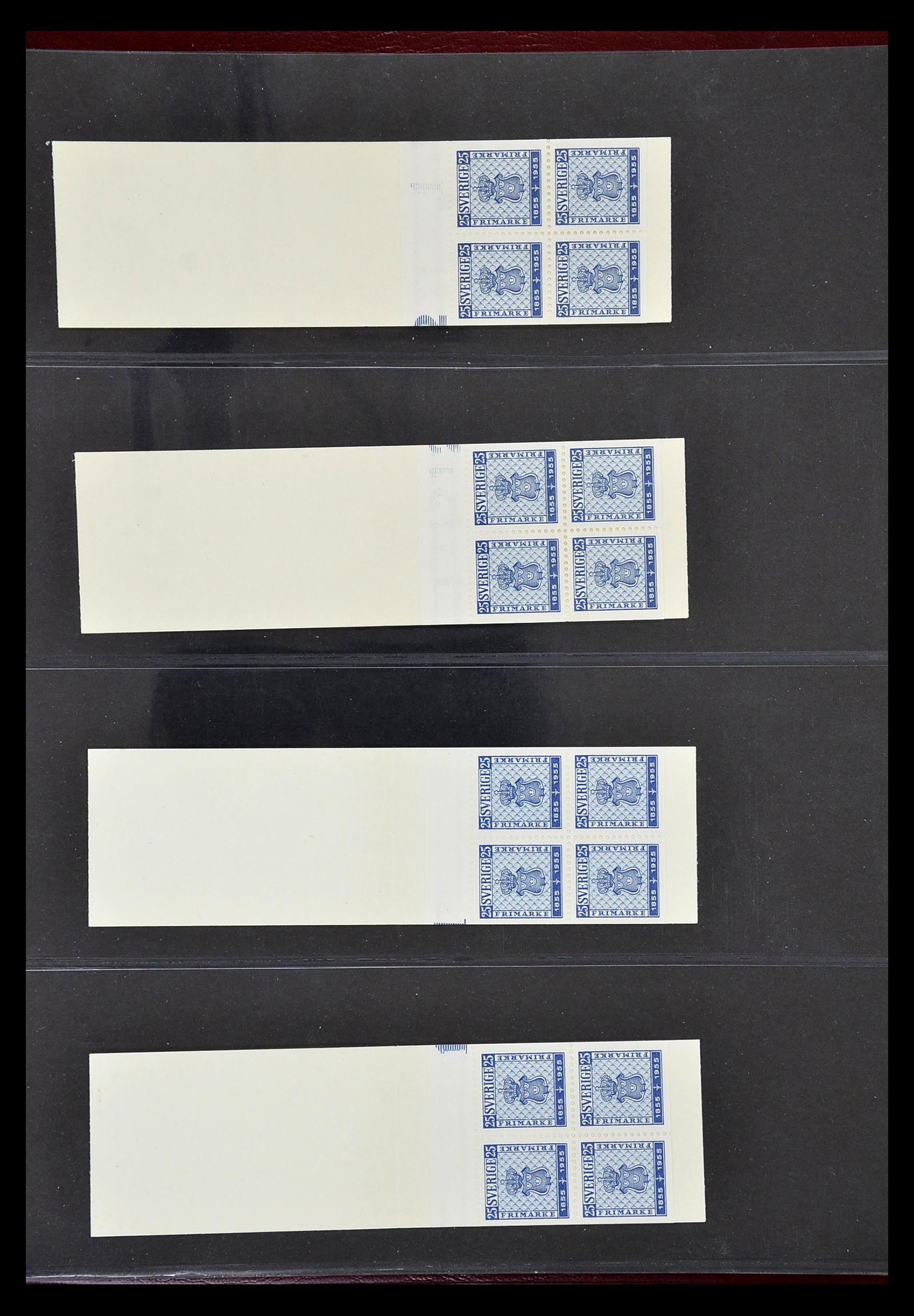 34760 075 - Postzegelverzameling 34760 Zweden postzegelboekjes 1945-1973.