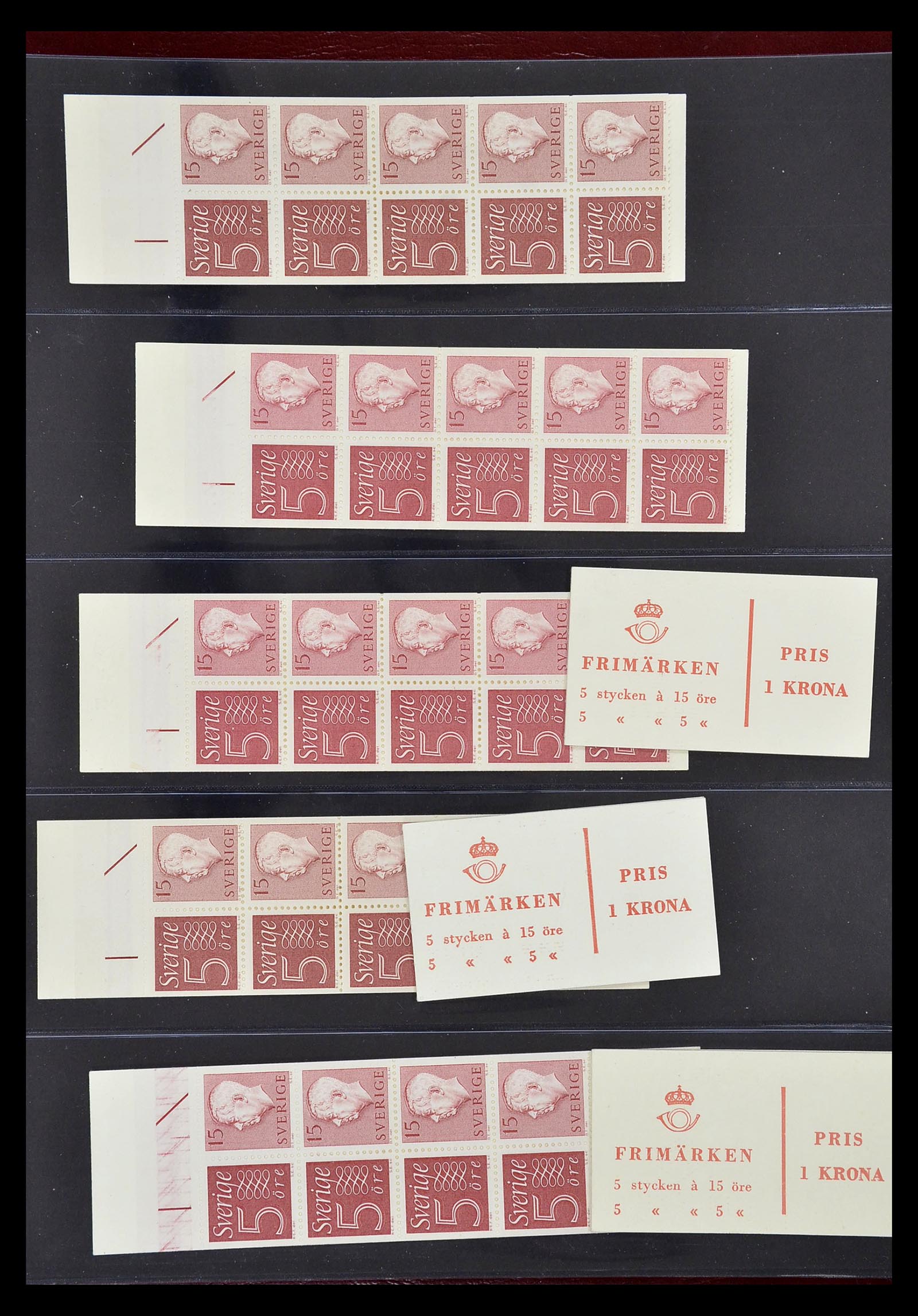 34760 076 - Postzegelverzameling 34760 Zweden postzegelboekjes 1945-1973.