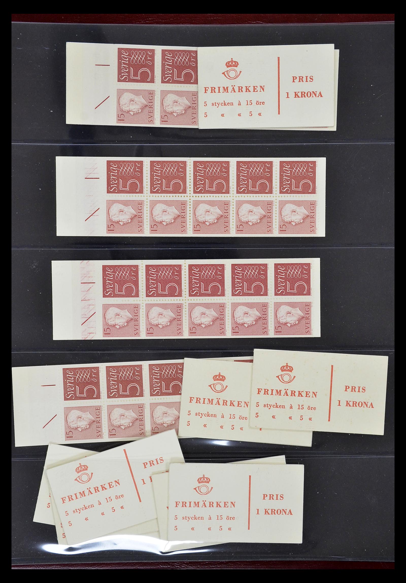 34760 077 - Stamp Collection 34760 Sweden stamp booklets 1945-1973.