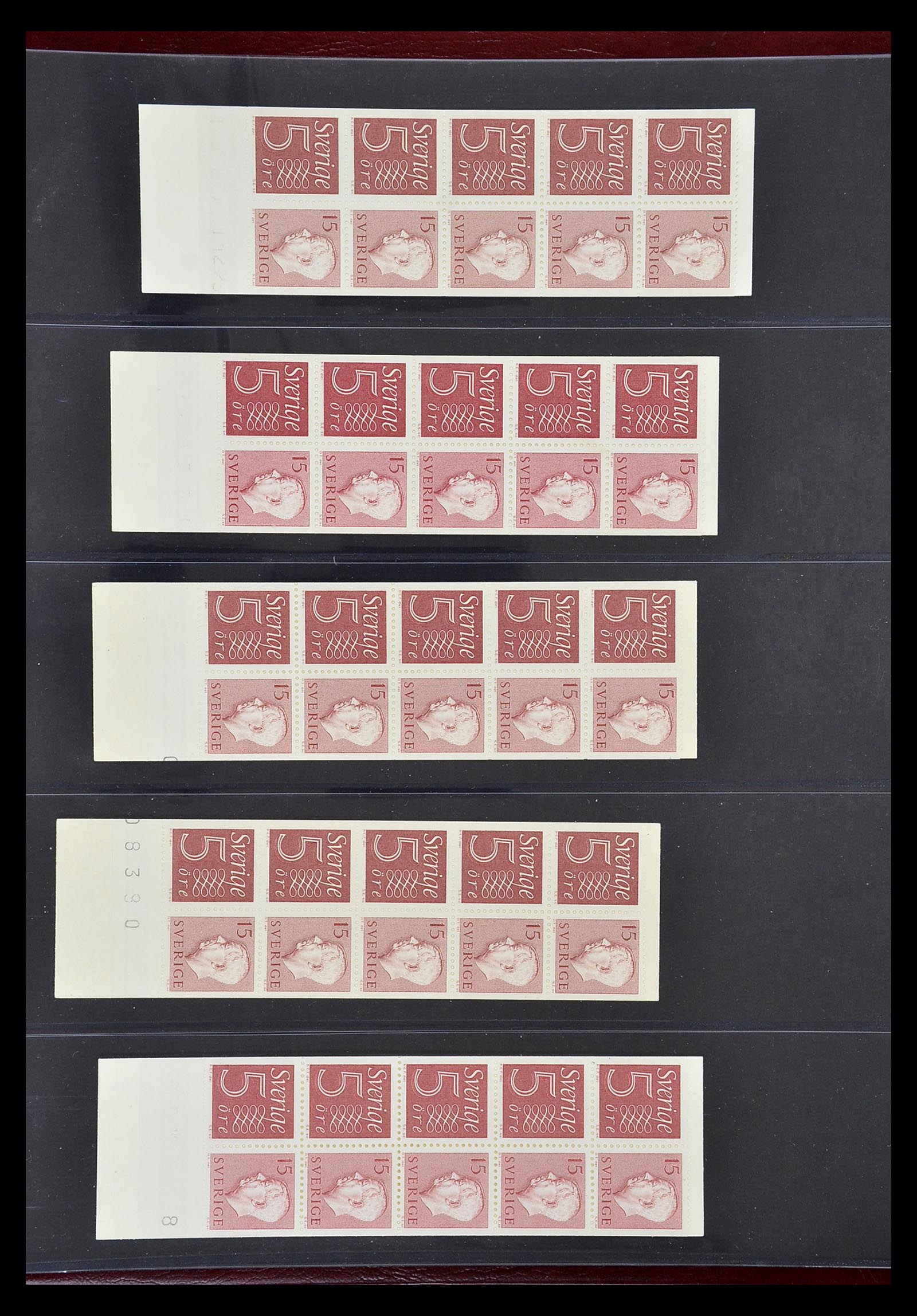 34760 078 - Postzegelverzameling 34760 Zweden postzegelboekjes 1945-1973.