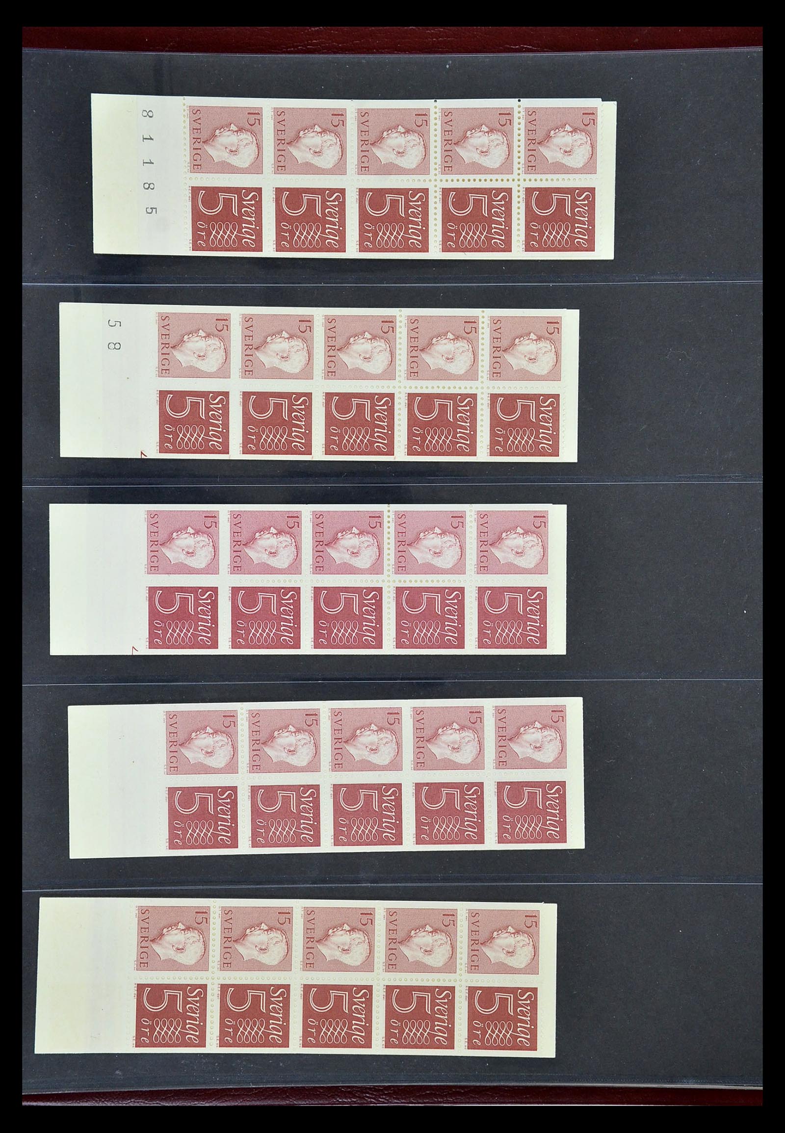 34760 080 - Postzegelverzameling 34760 Zweden postzegelboekjes 1945-1973.