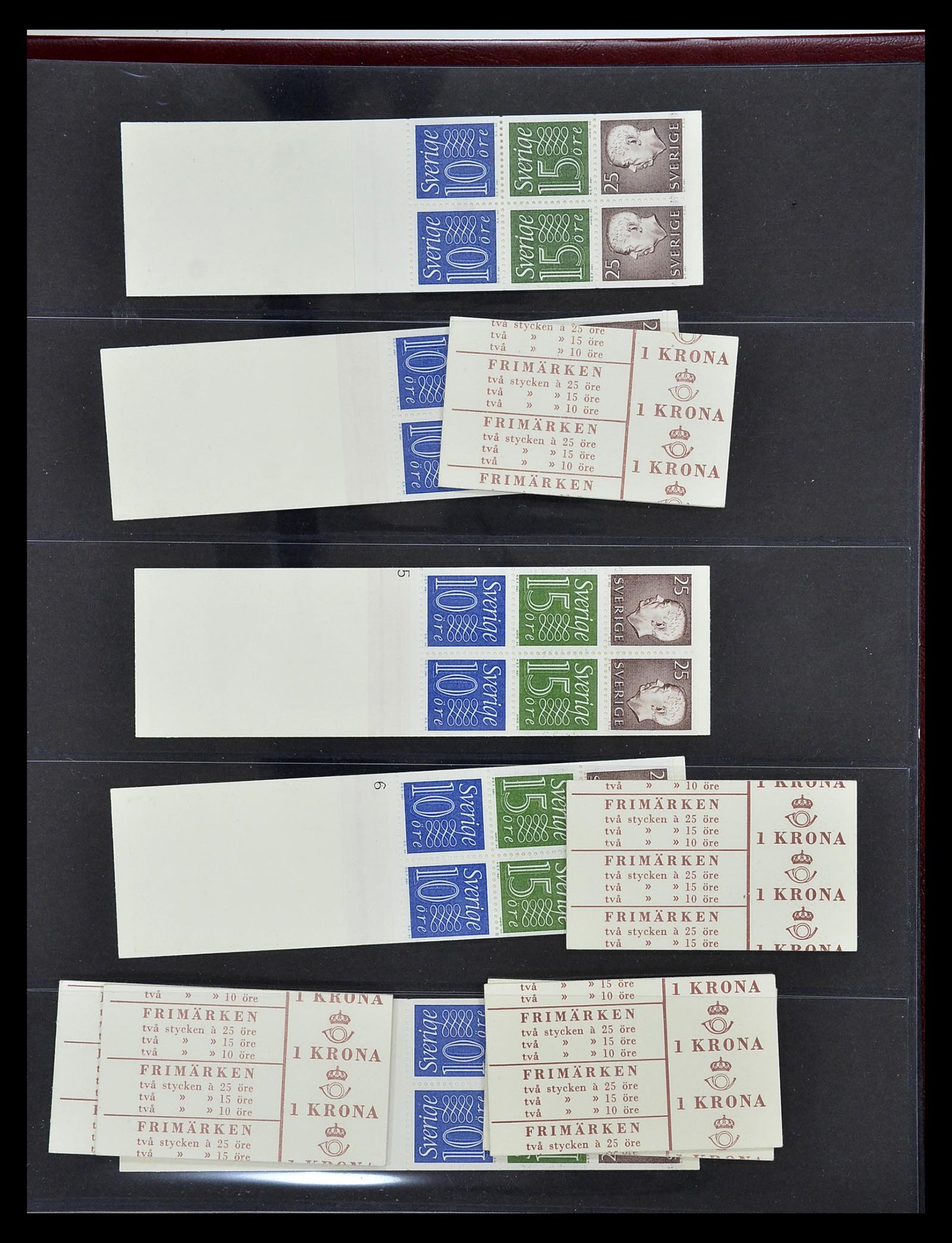 34760 088 - Postzegelverzameling 34760 Zweden postzegelboekjes 1945-1973.