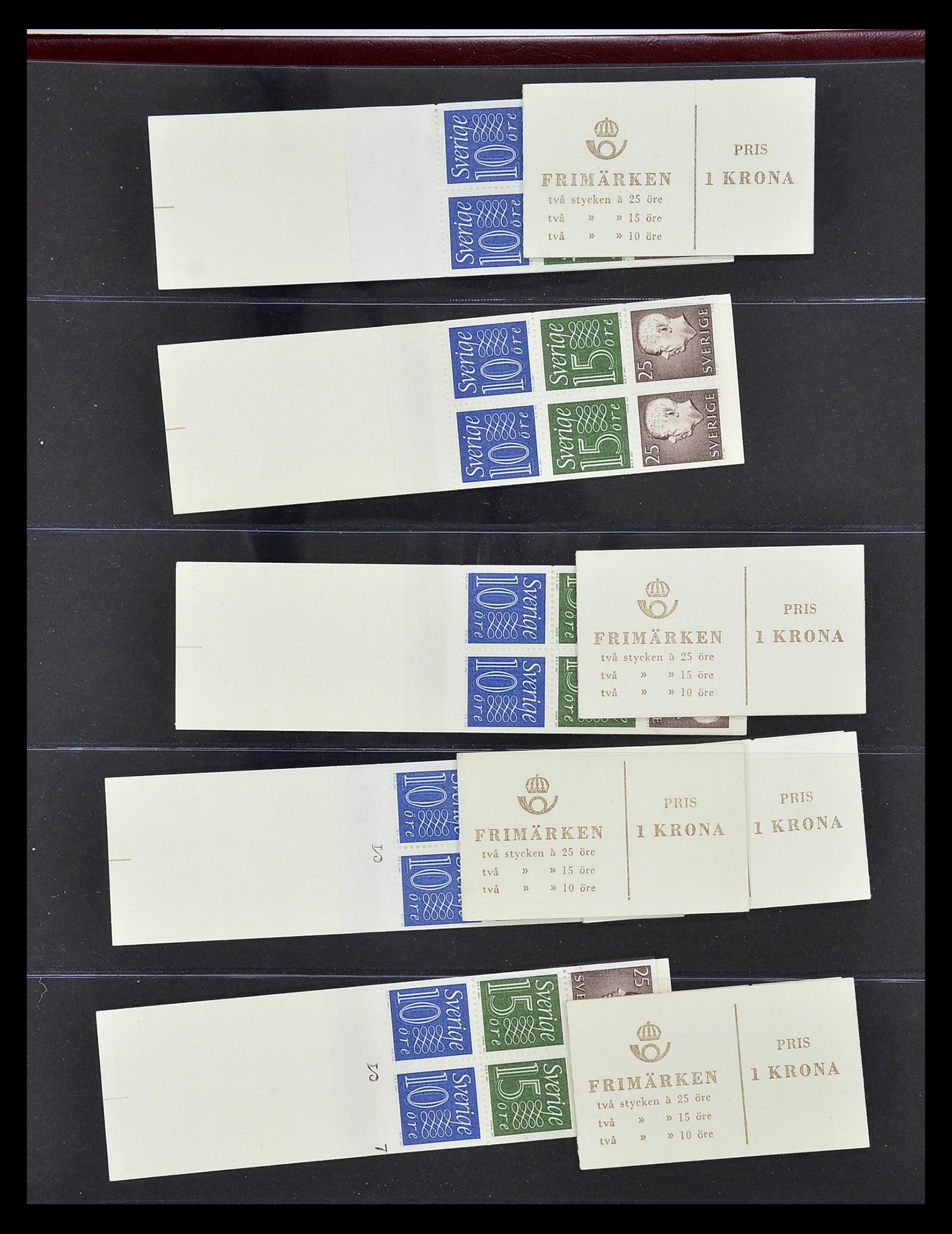 34760 091 - Stamp Collection 34760 Sweden stamp booklets 1945-1973.