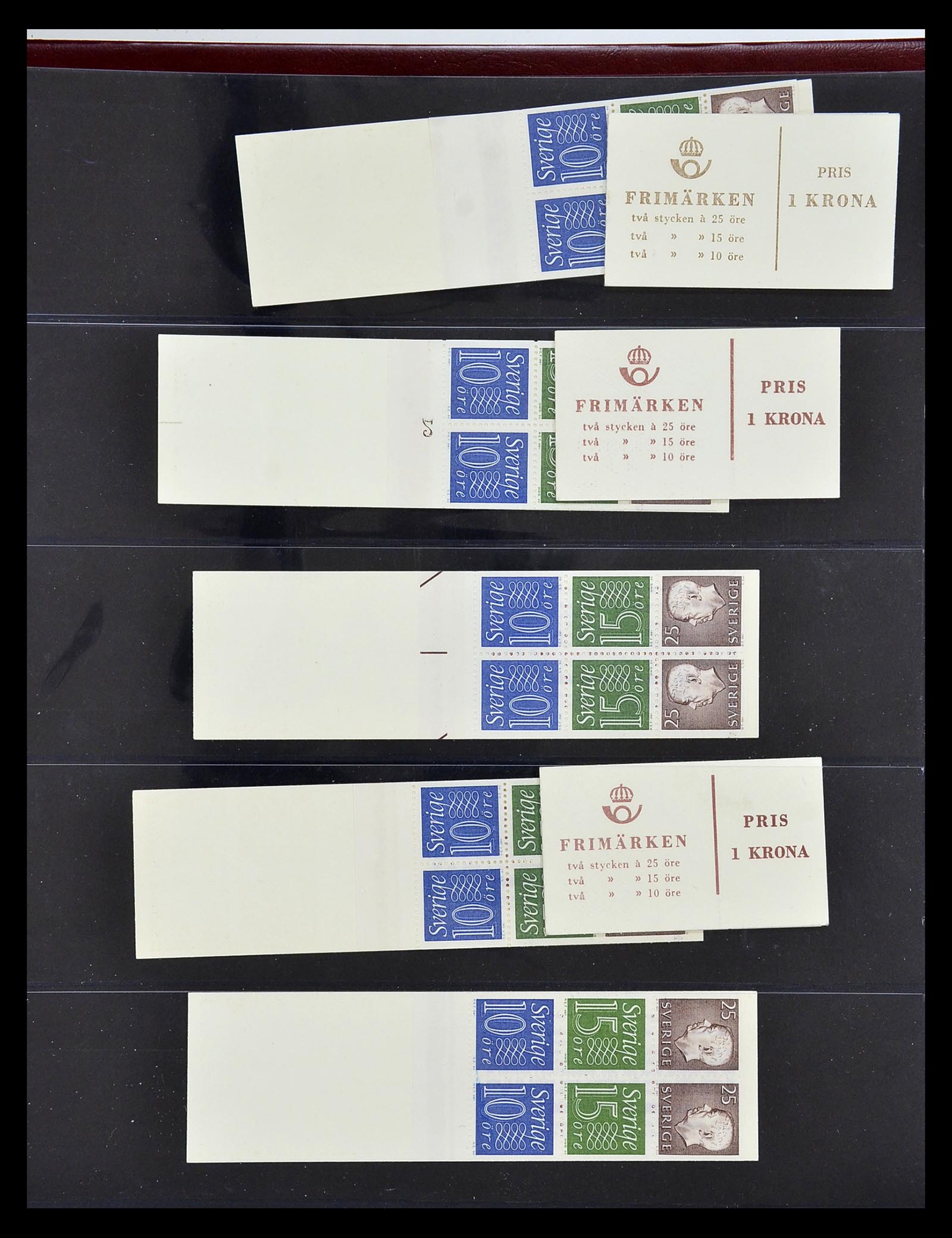 34760 092 - Stamp Collection 34760 Sweden stamp booklets 1945-1973.