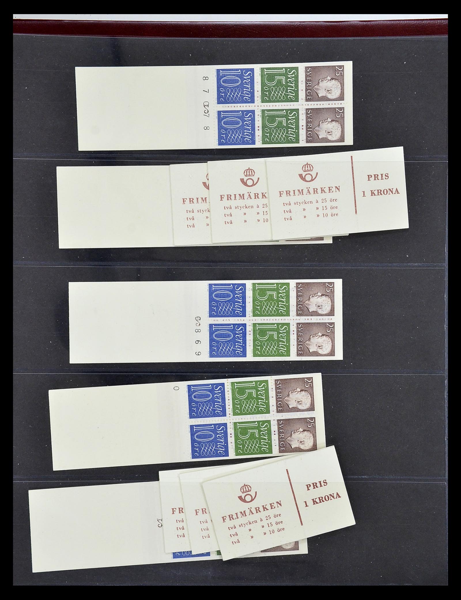 34760 093 - Postzegelverzameling 34760 Zweden postzegelboekjes 1945-1973.