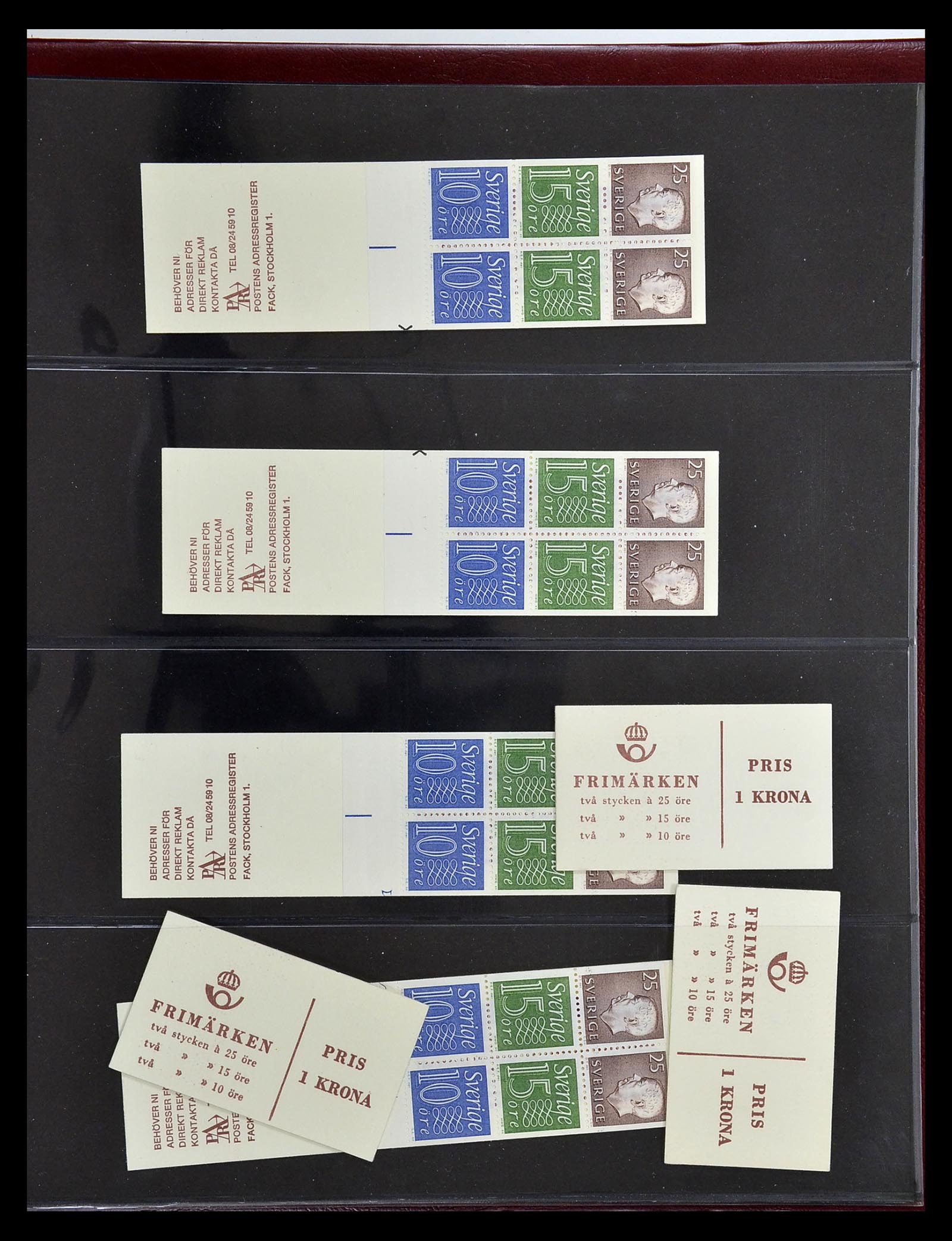 34760 098 - Postzegelverzameling 34760 Zweden postzegelboekjes 1945-1973.