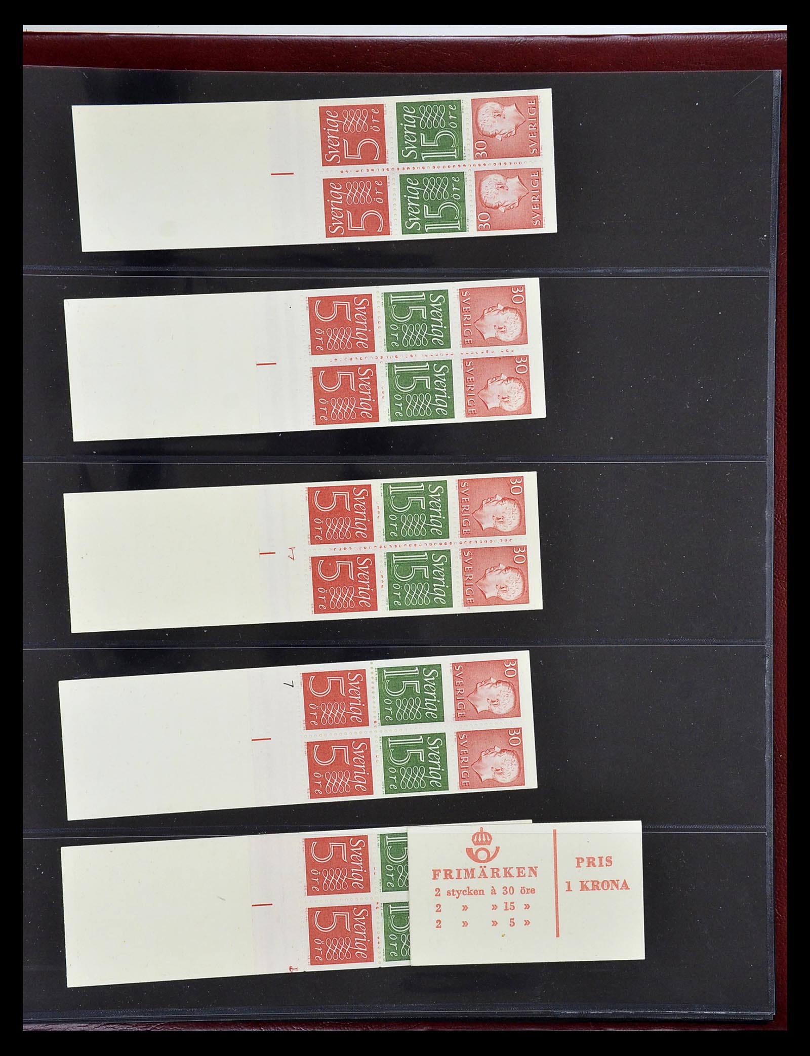 34760 101 - Postzegelverzameling 34760 Zweden postzegelboekjes 1945-1973.